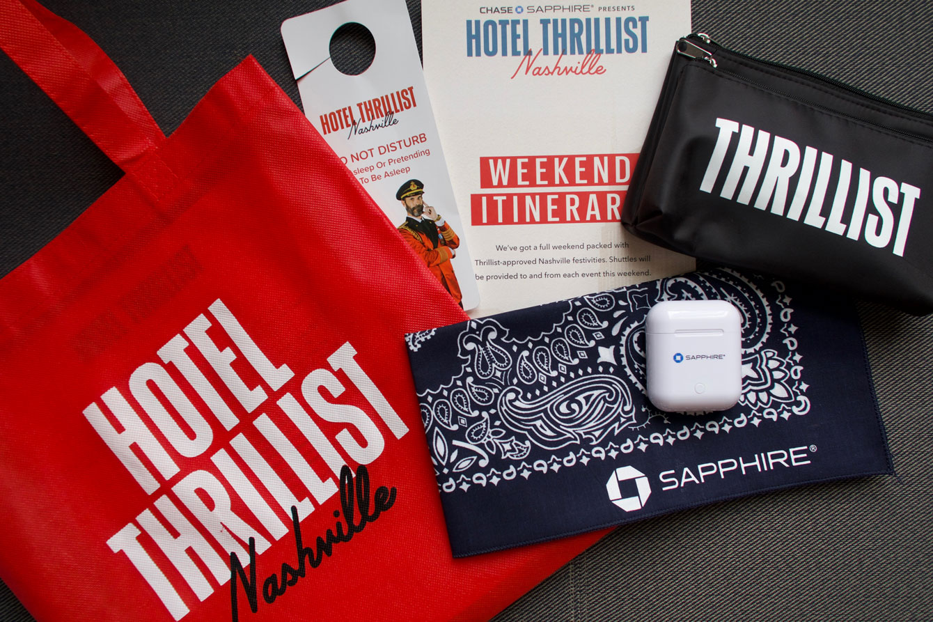 Hotel Thrillist Nashville Gift Bag