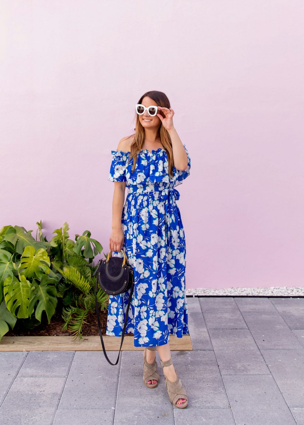 Jennifer Lake Blue Floral Dress