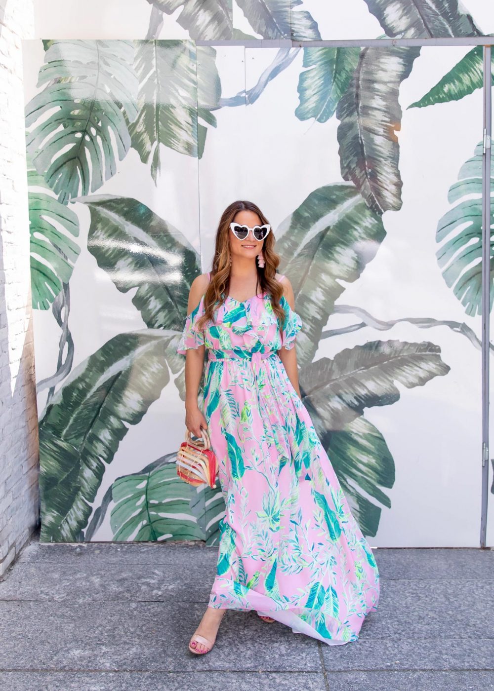 Jennifer Lake Palm Print Maxi