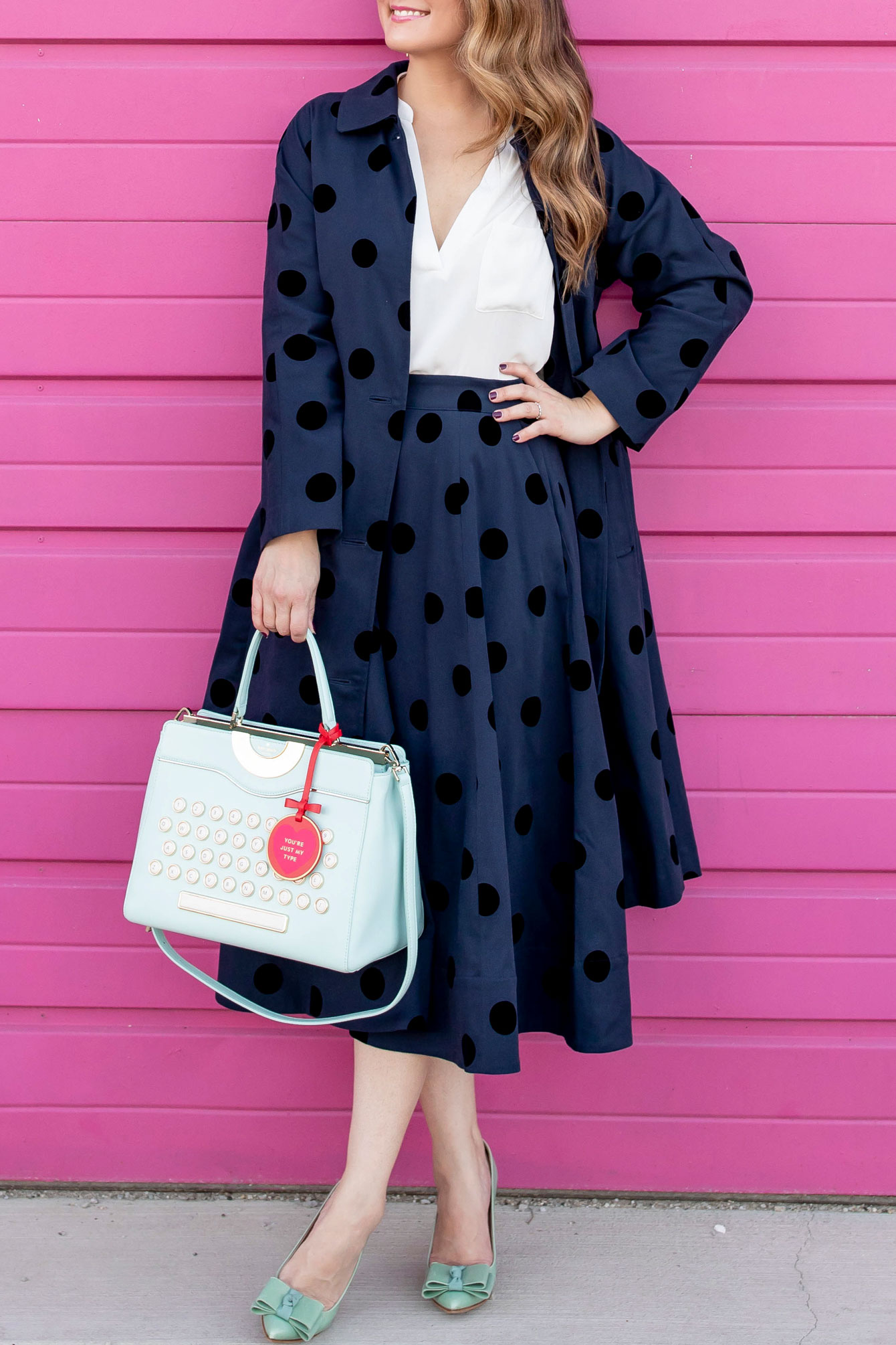 Kate Spade Turquoise Typewriter Bag