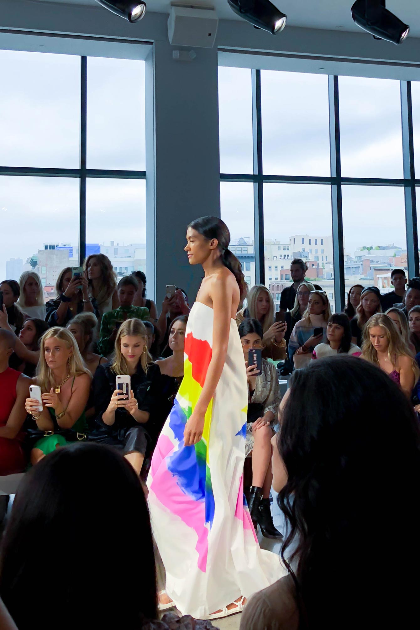 Milly Spring 2019 Rainbow Maxi Dress