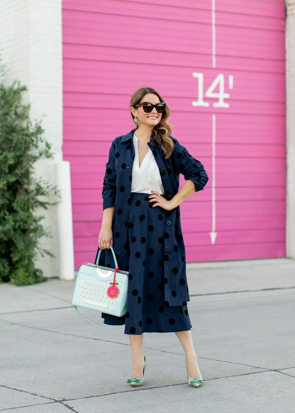 Polka Dot Midi Skirt