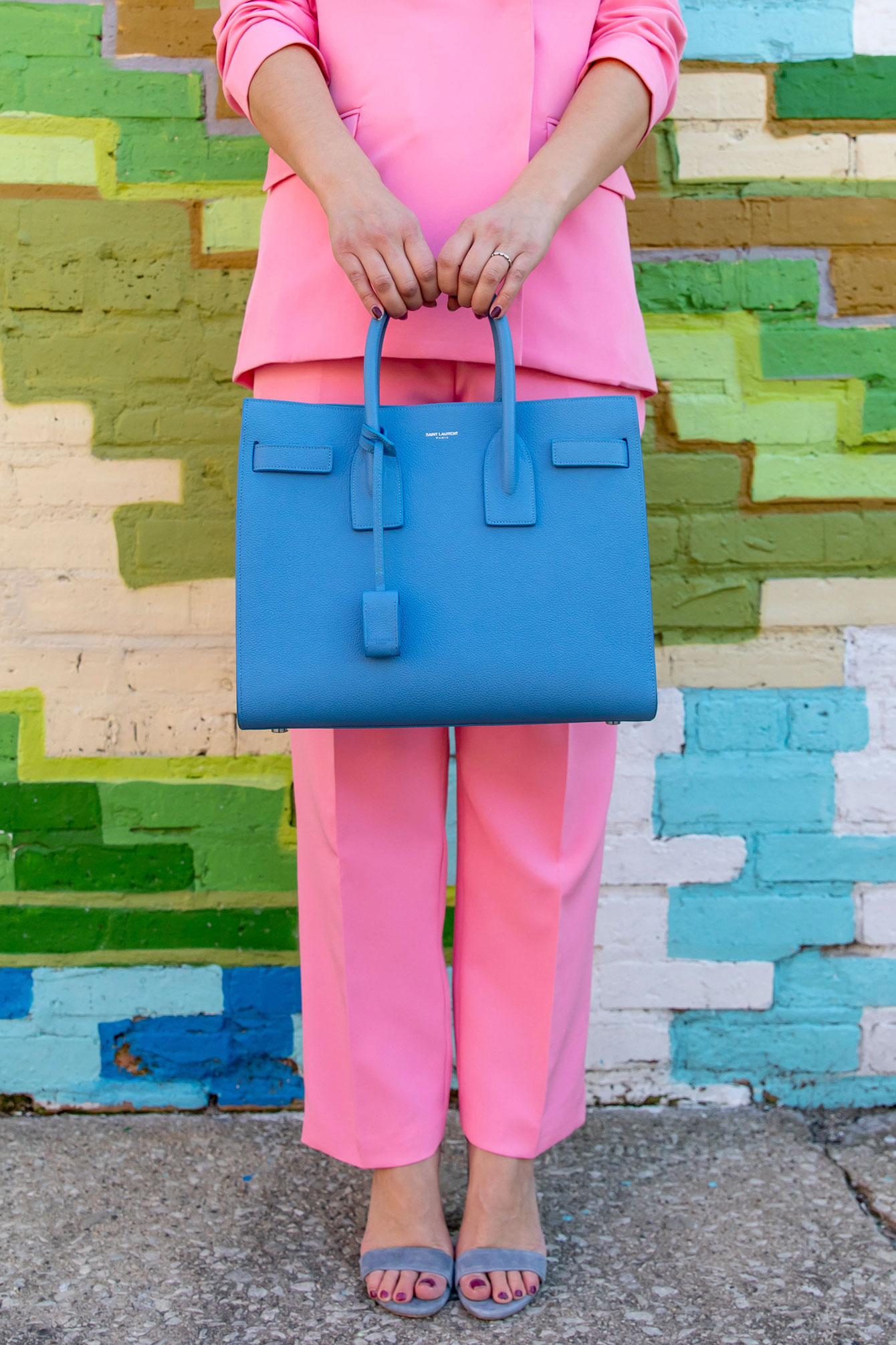 Sant Laurent Blue Sac de Jour Bag Sant Laurent Blue Sac de Jour Bag