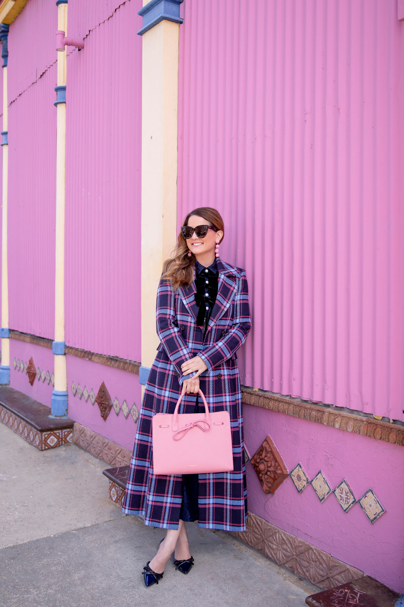 Halogen Atlantic Pacific Plaid Coat