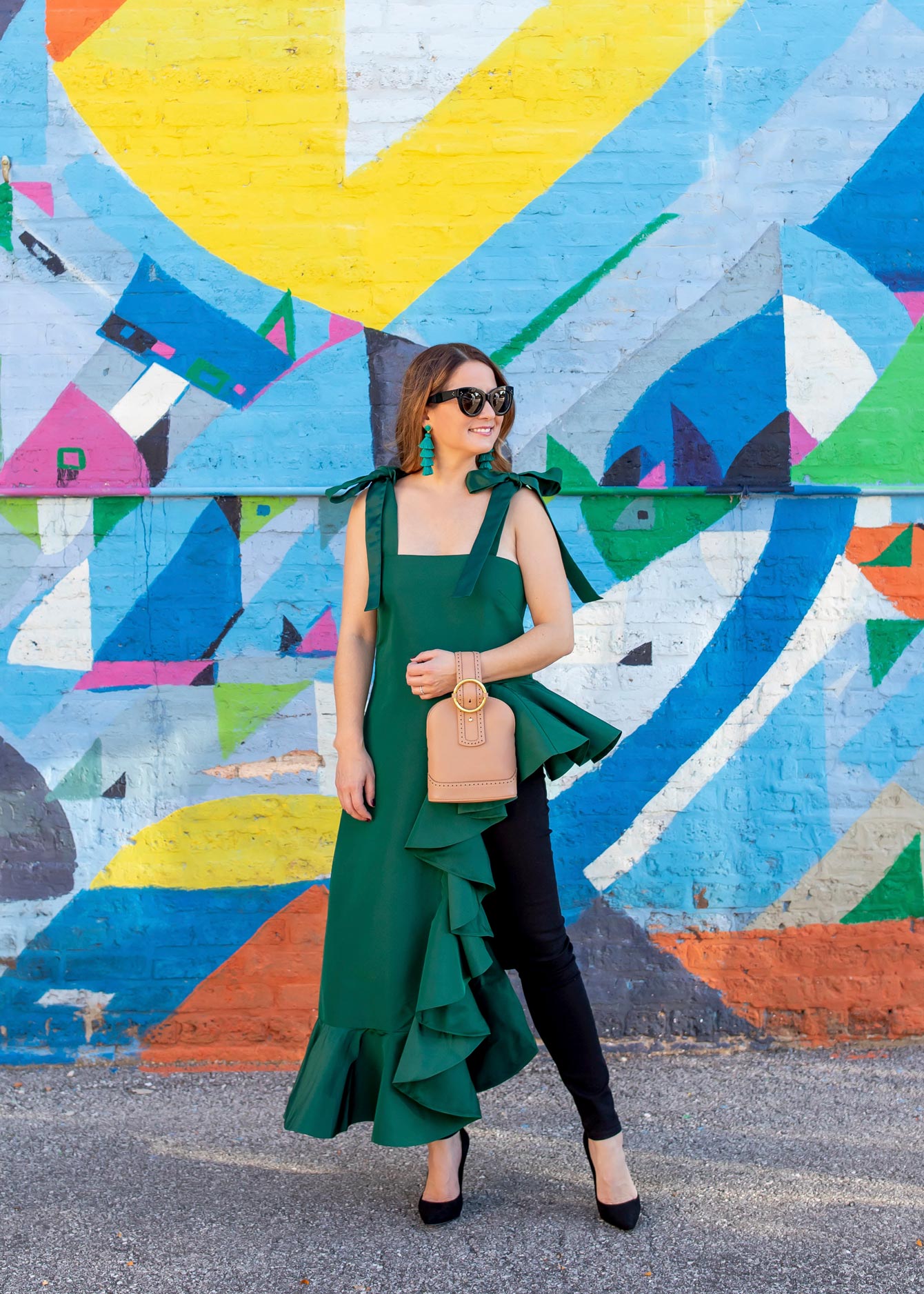 Emerald Green Ruffle Statement Top - Style Charade