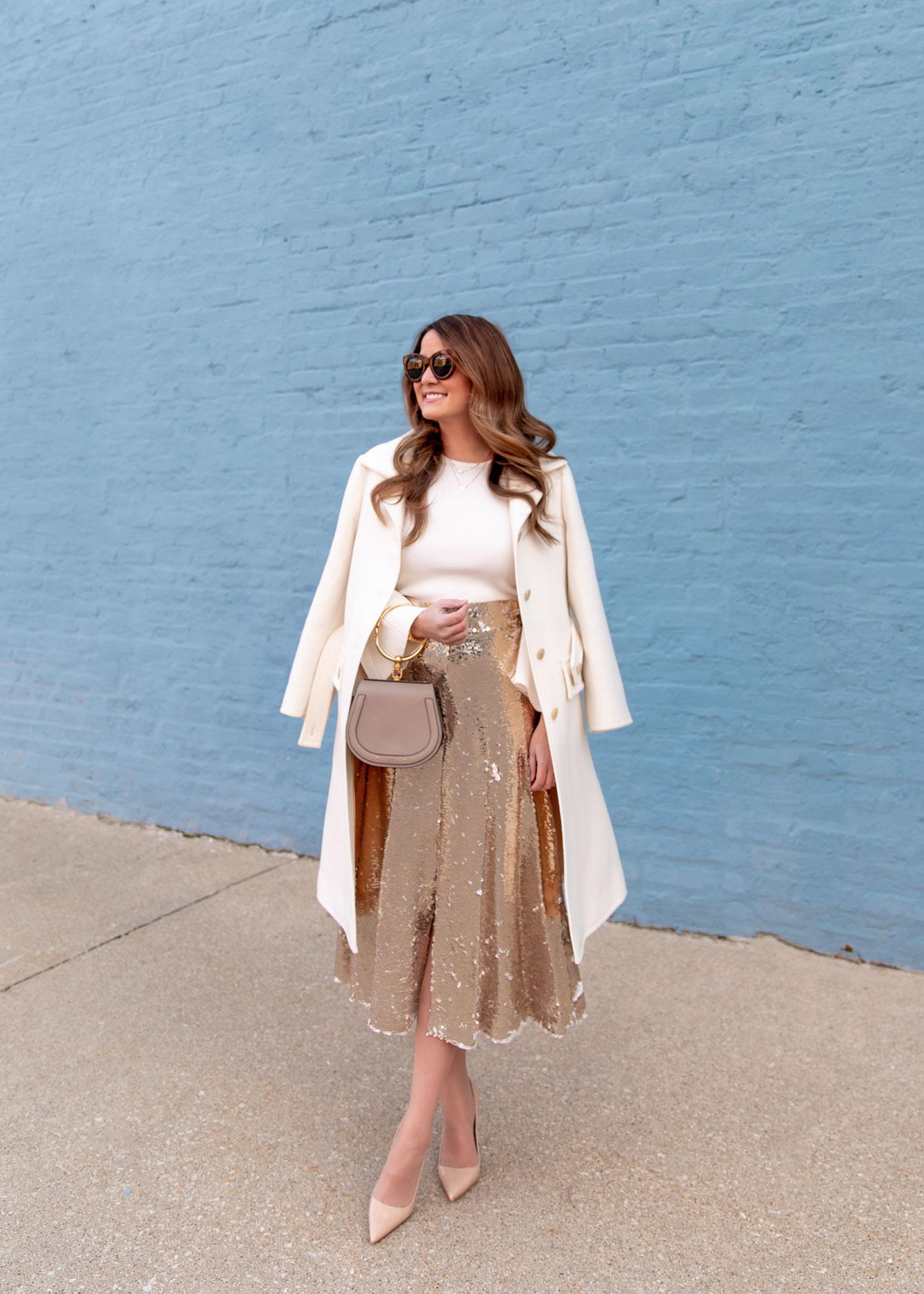 Sequin Plaid Charisse Skirt