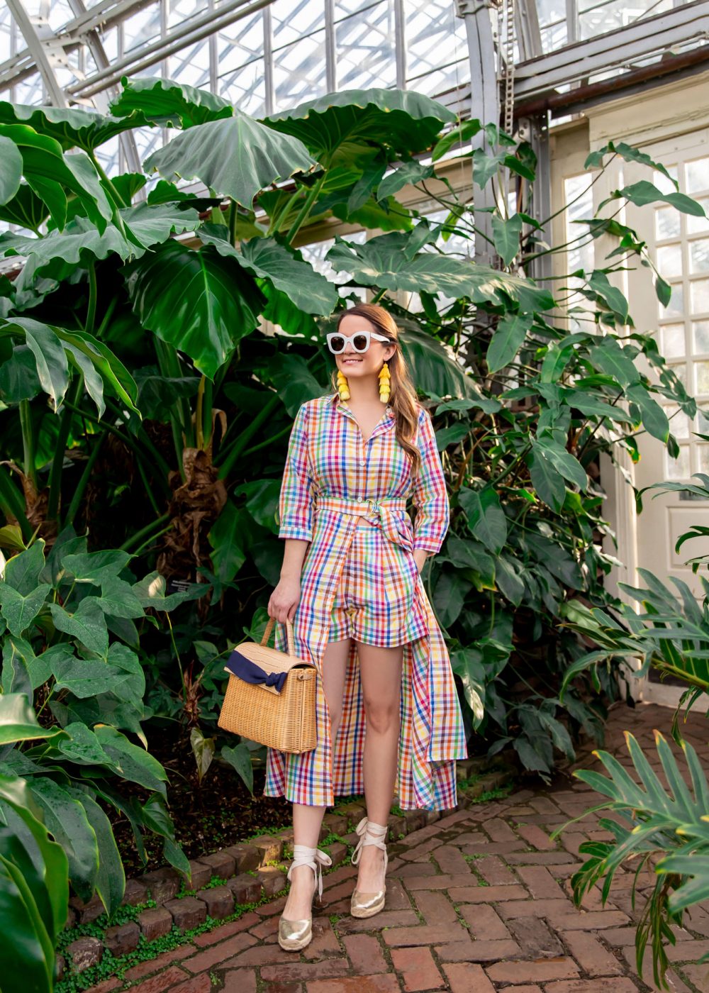 MDS Stripes Multicolor Check Dress