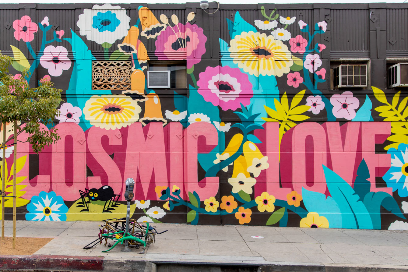 Cosmic Love Mural Los Angeles