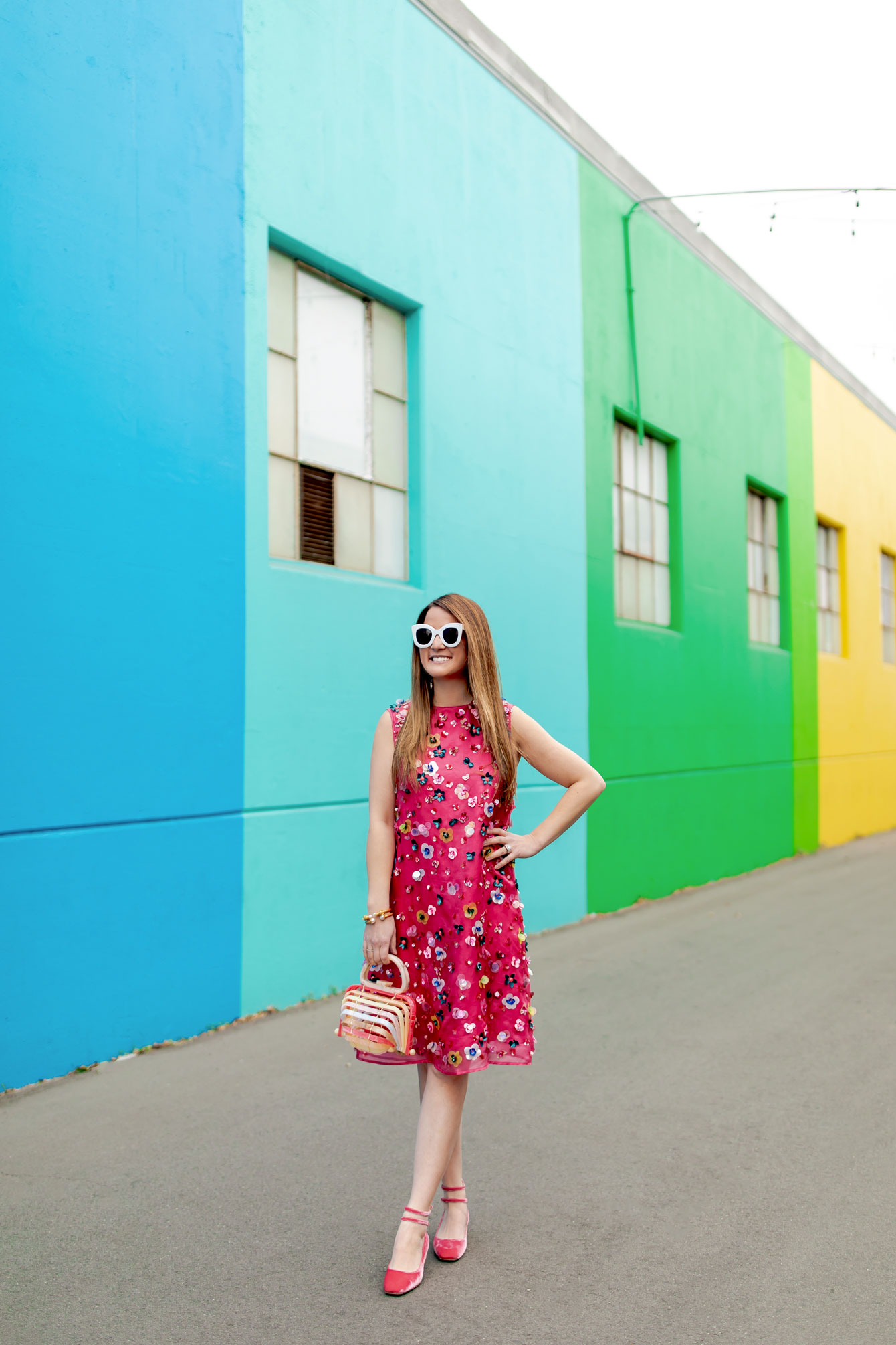 Multicolor Stripe Mural Los Angeles