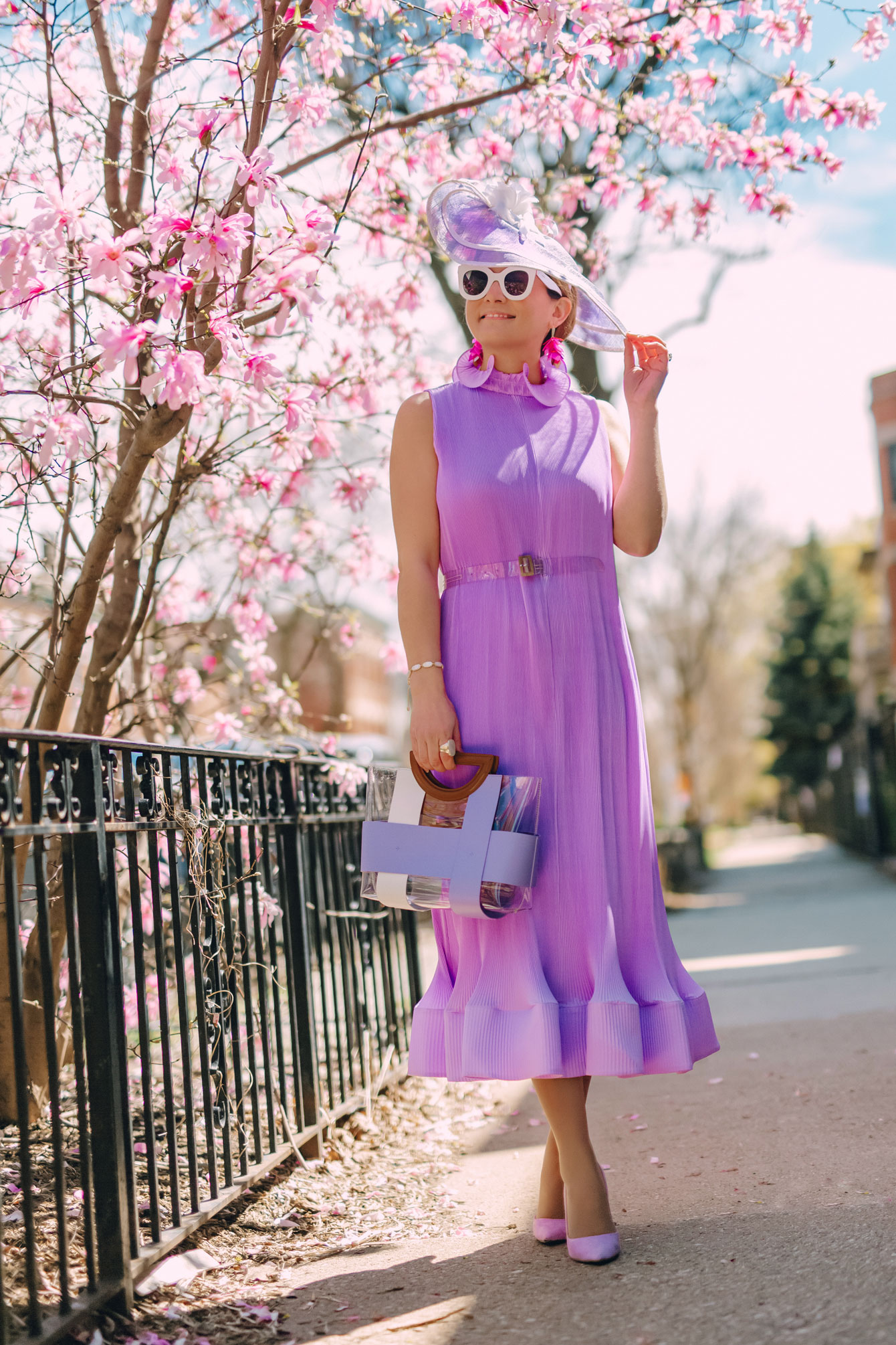 Style Charade Lilac Tibi Plisse Dress