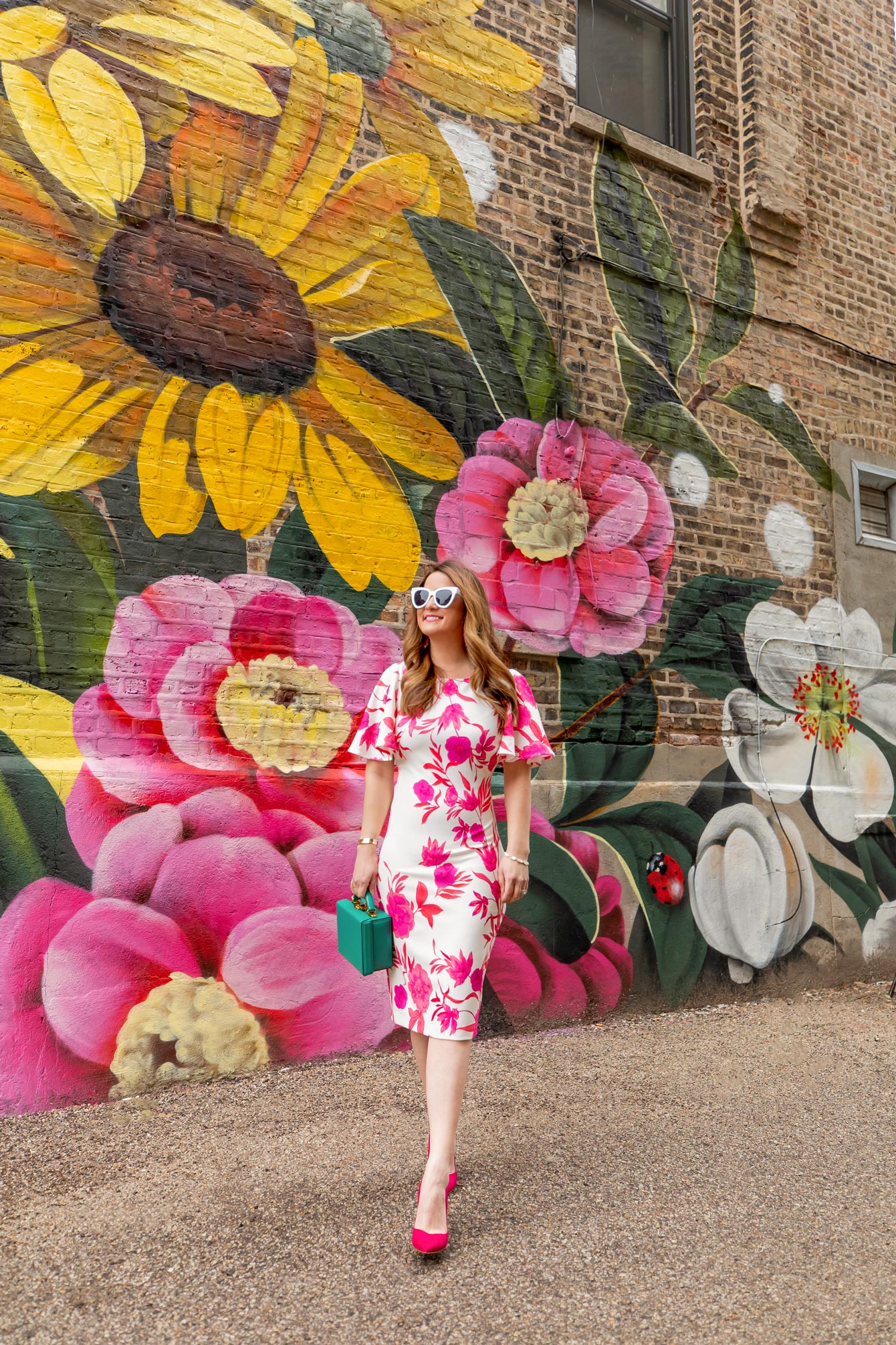 0uizi Floral Mural Chicago
