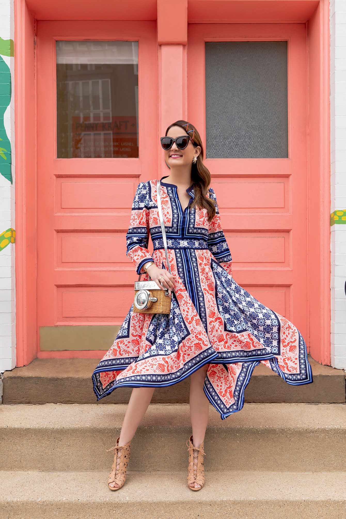 Bandana Print Handkerchief Hem Dress