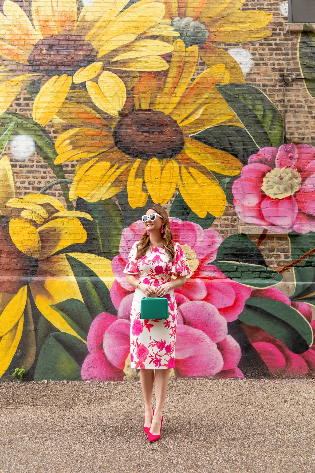 Daisy Floral Mural Chicago West Town