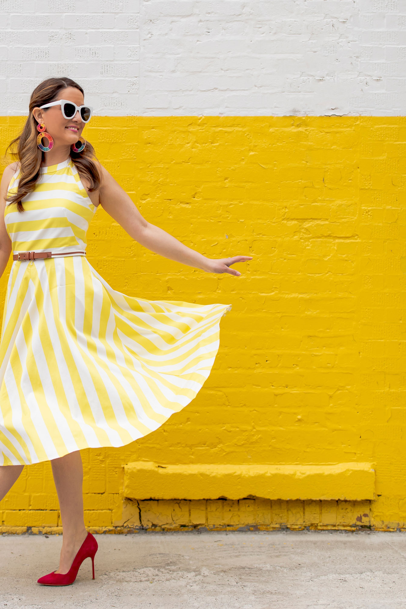 Nordstrom Yellow Stripe Dress