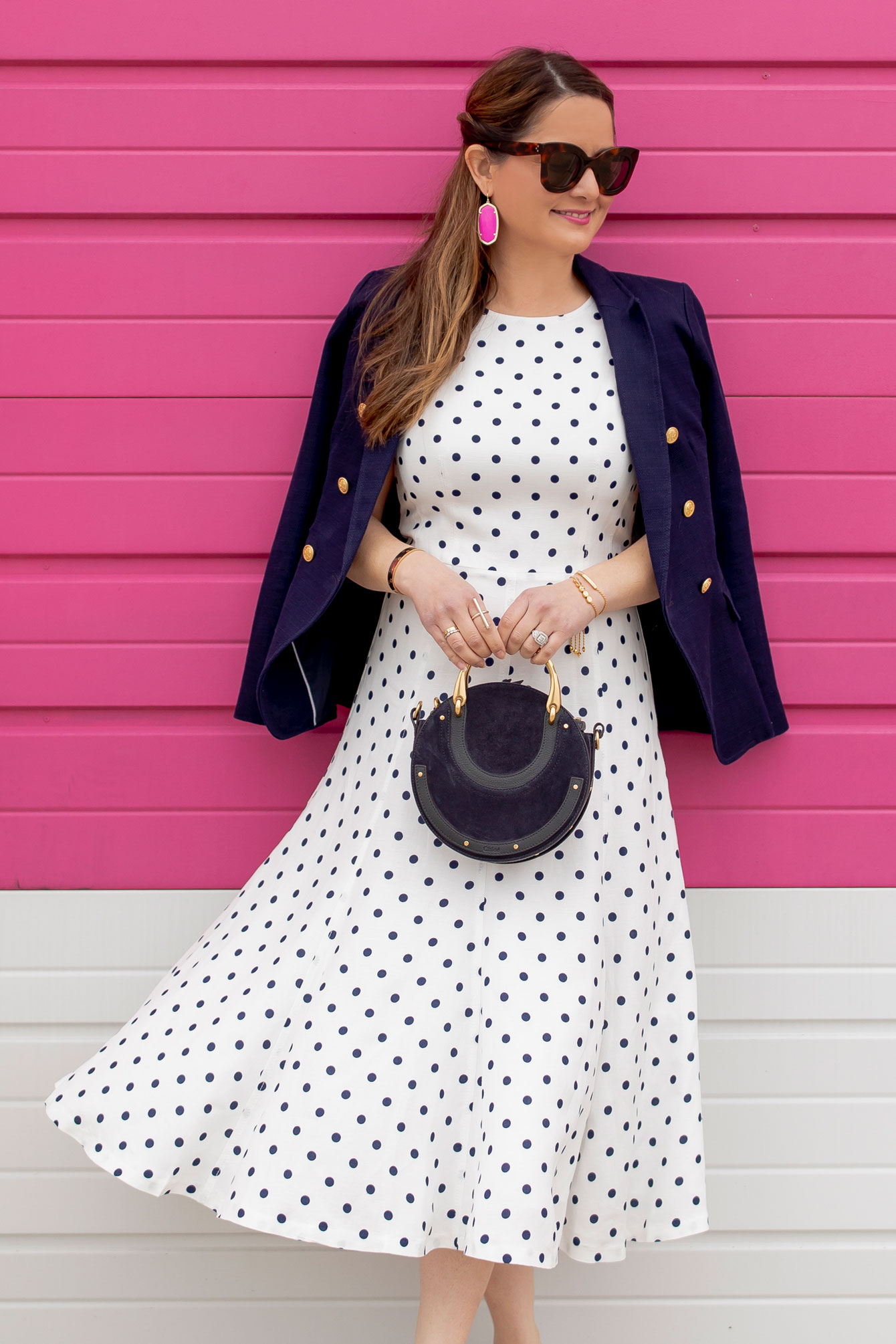 Polka Dot Linen Dress