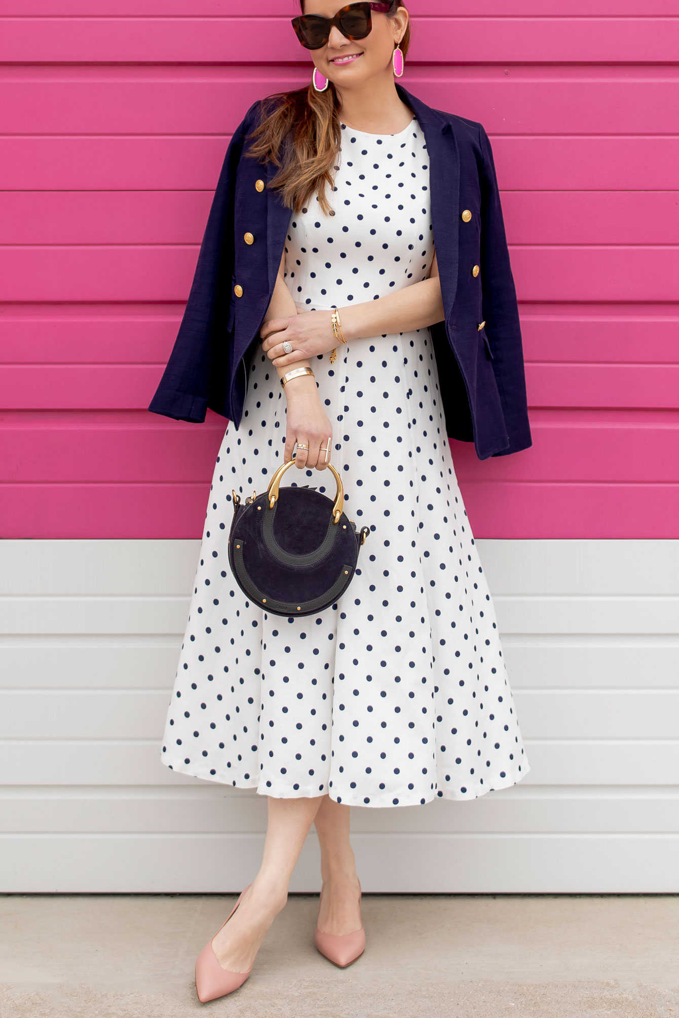 Polka Dot Midi Flare Dress