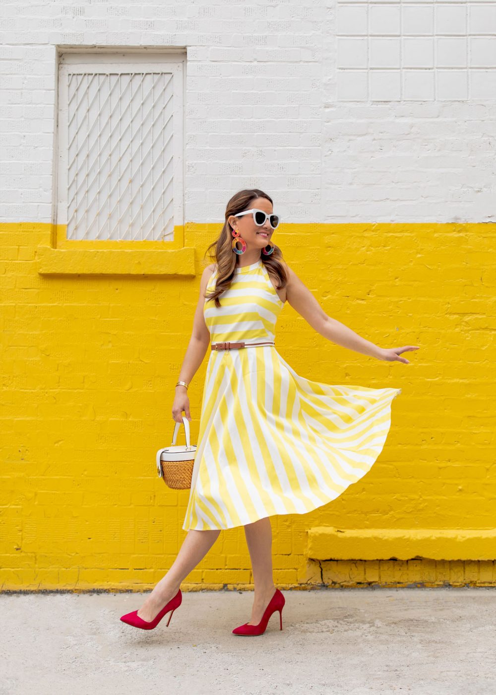 Styling a Yellow Stripe Dress