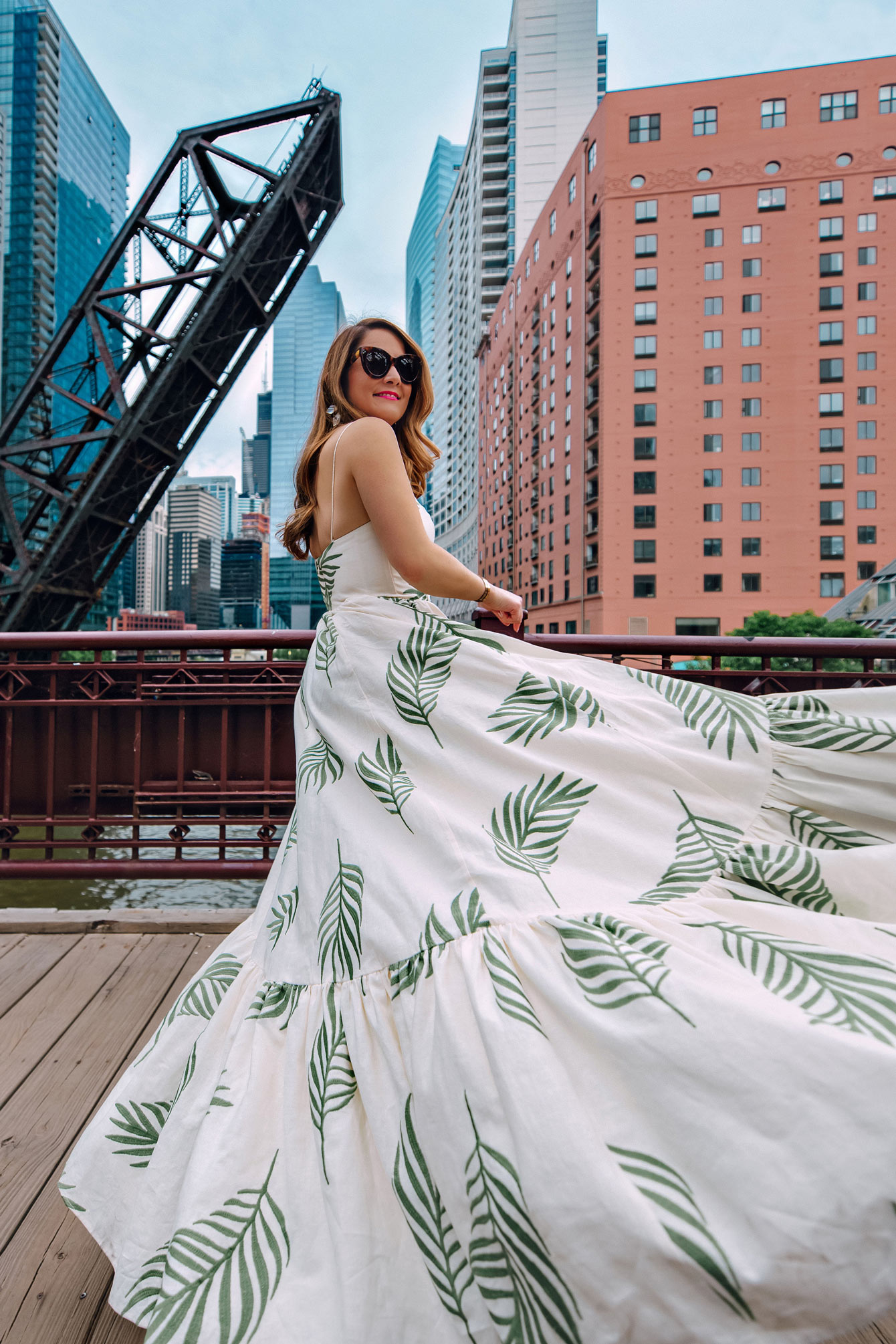 Mestiza New York Cleo Palm Print Gown