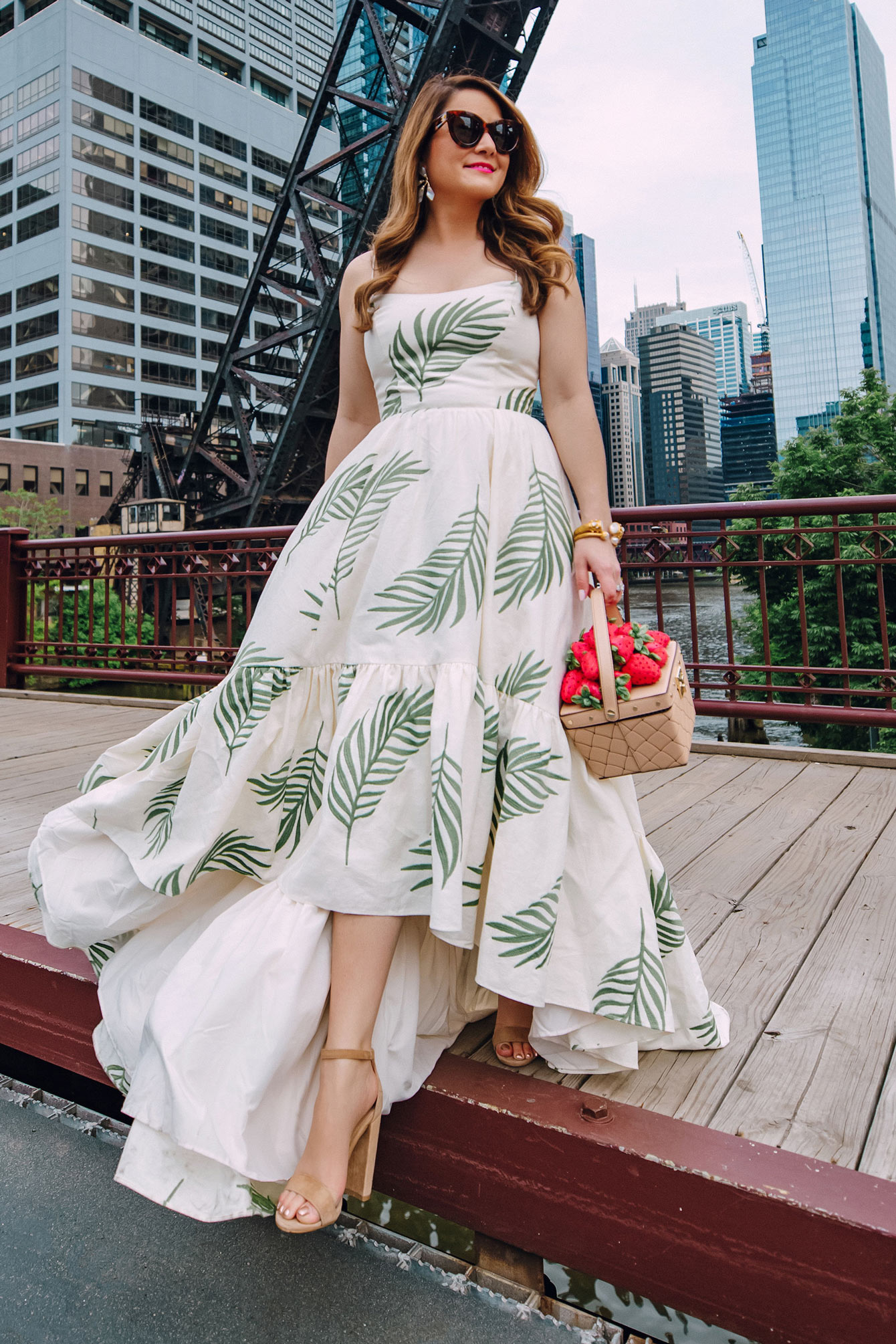 Mestiza Palm Print Gown