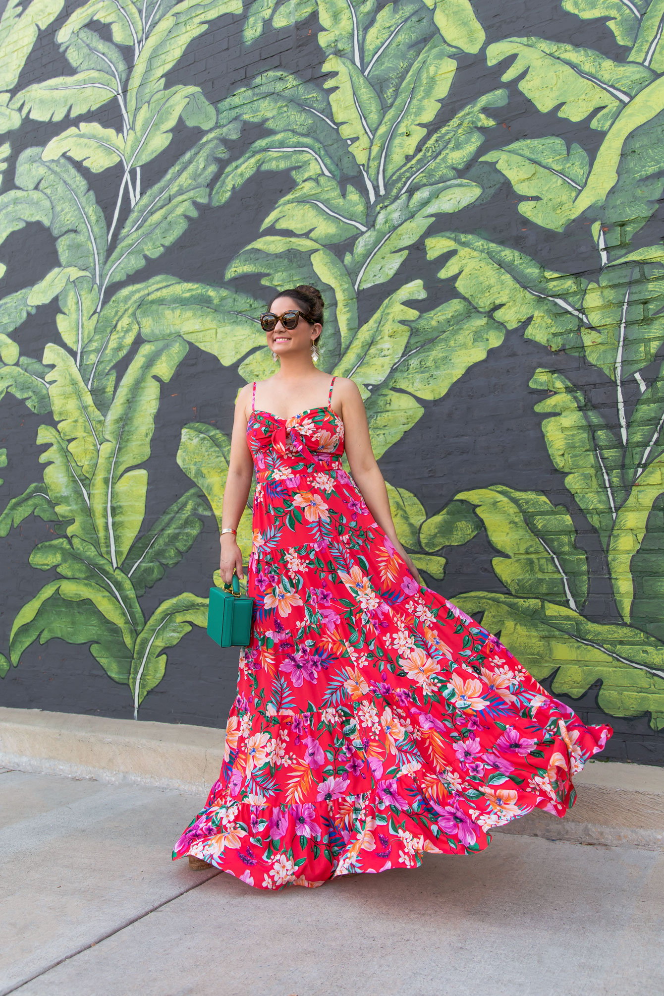 Orange Floral Maxi Dress