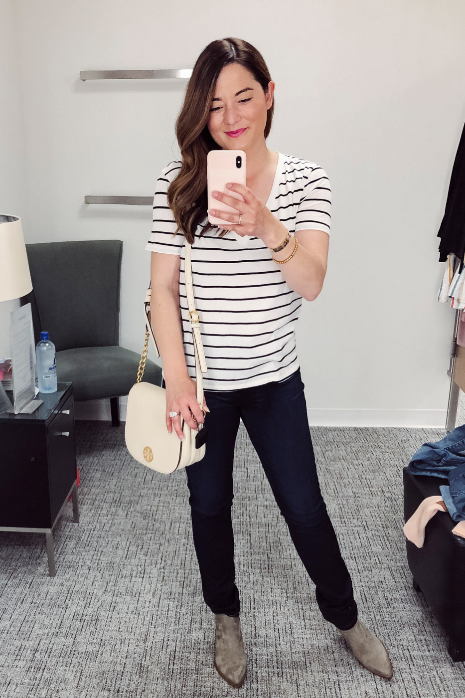 BP. V-Neck Stripe T-Shirt
