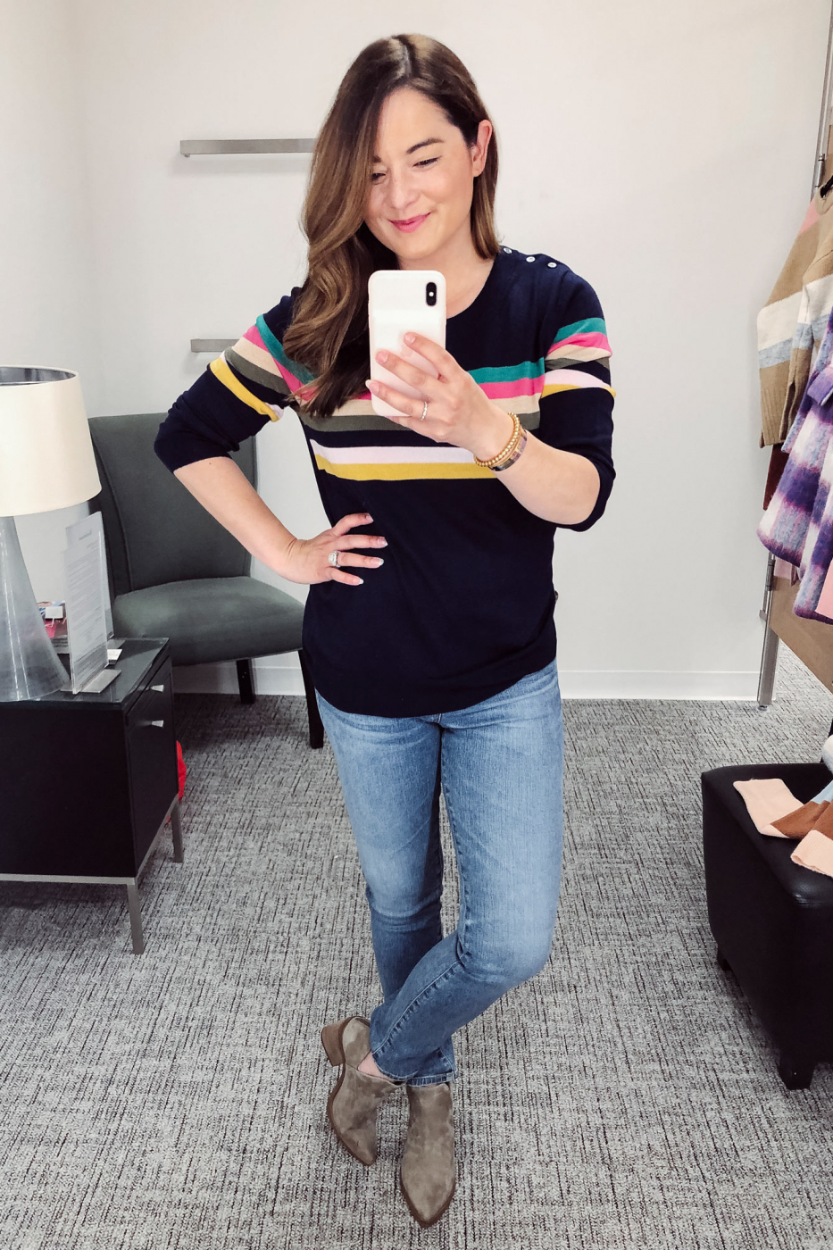 J Crew Rainbow Stripe Tippi Sweater