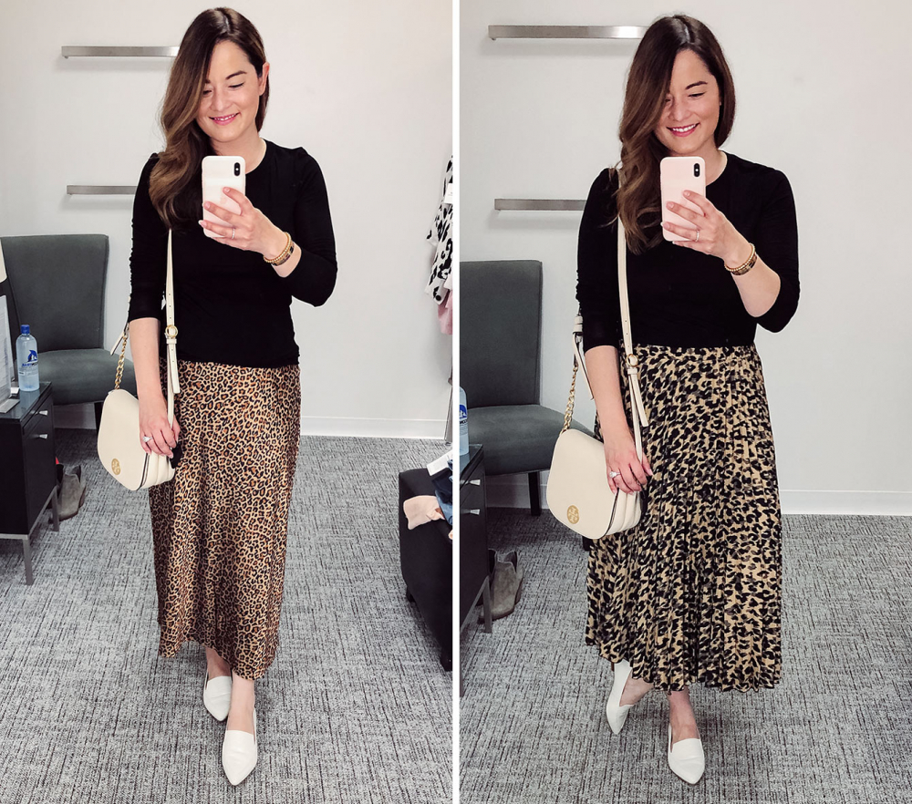 Nordstrom Leopard Midi Skirt