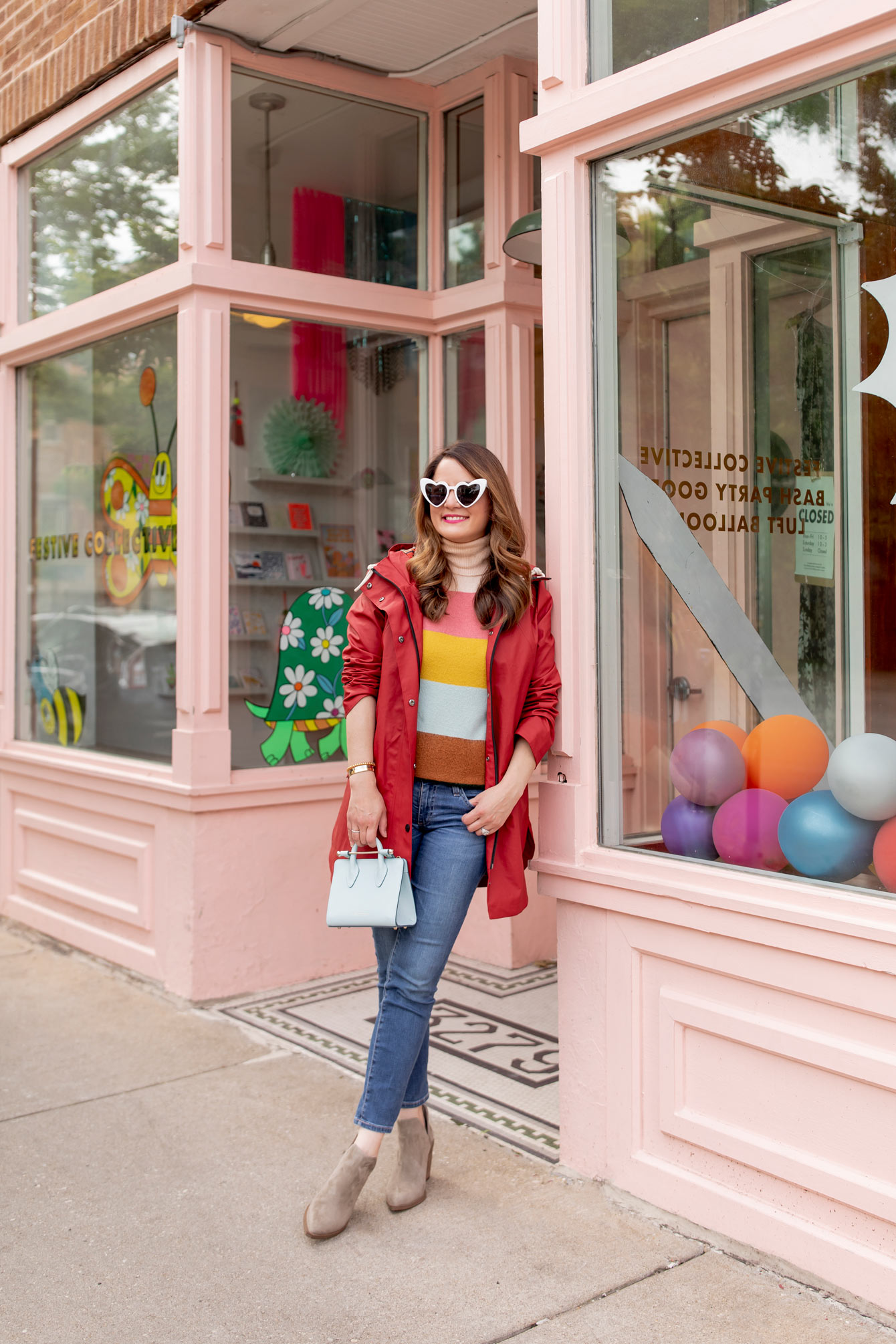 Styling a Red Raincoat