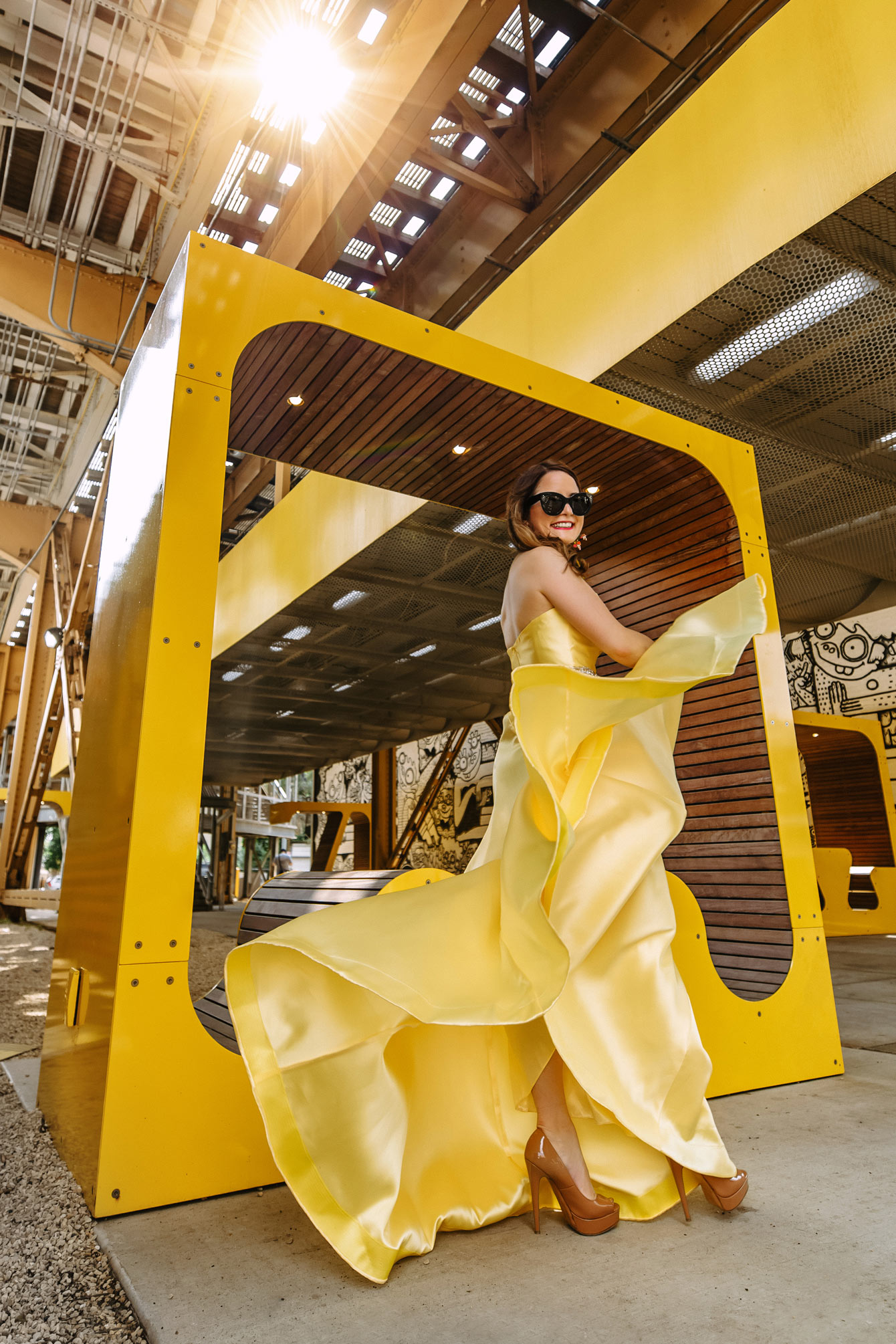 Yellow Box Installations Chicago El Train