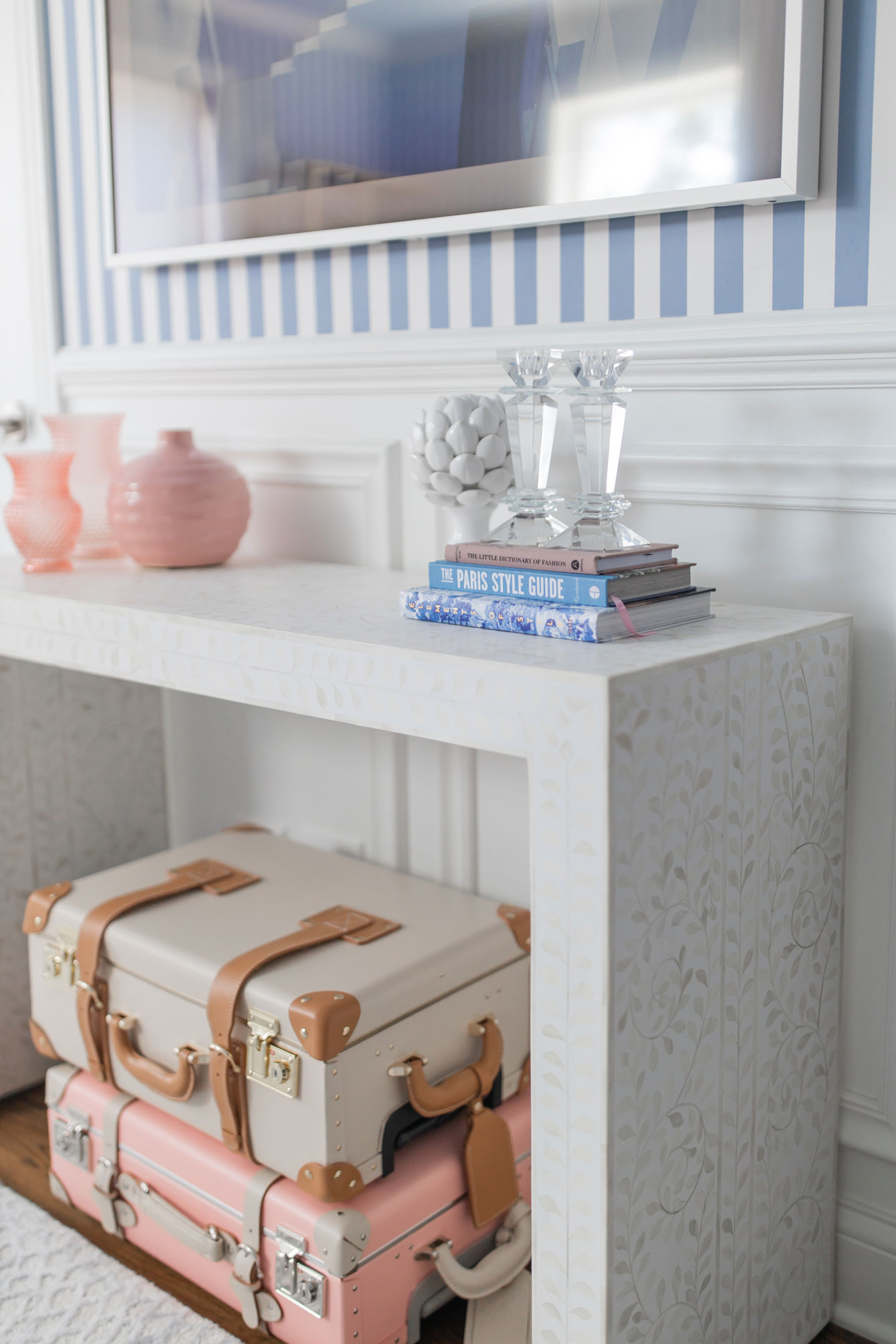 Bone Inlay Console Table