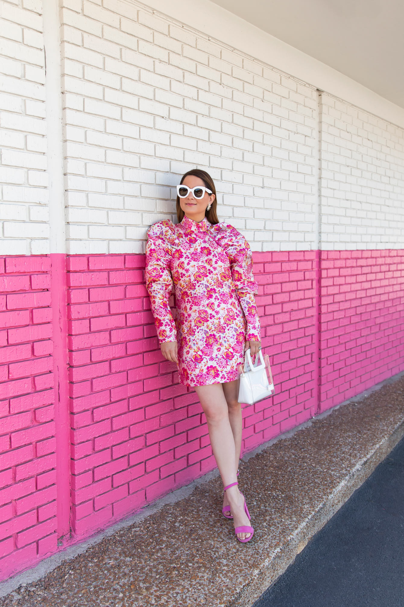 Chicago Pink White Wall