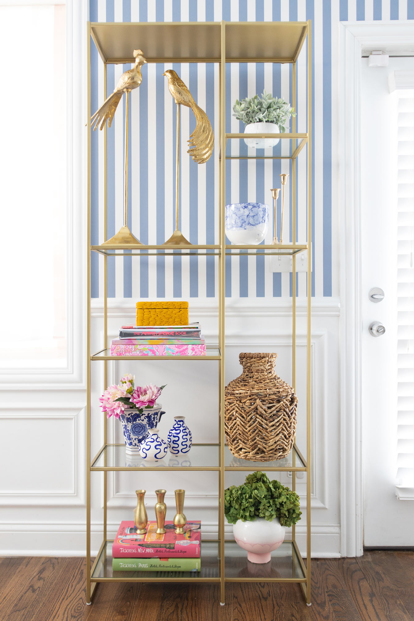 Crate and Barrel Estelle Brass Shelf