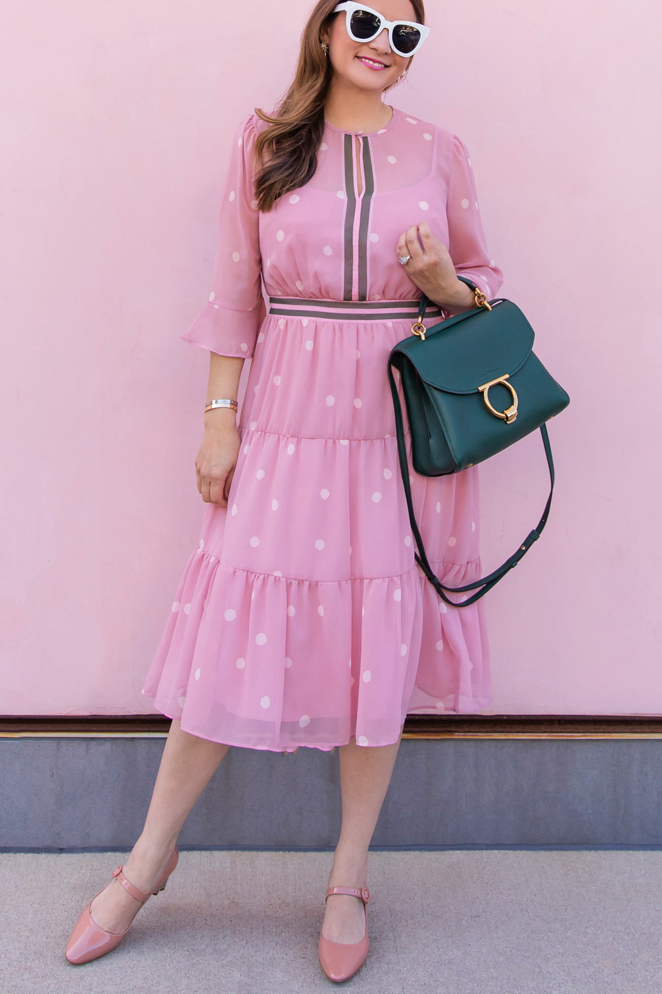 Gal Meets Glam Pink Midi Dress