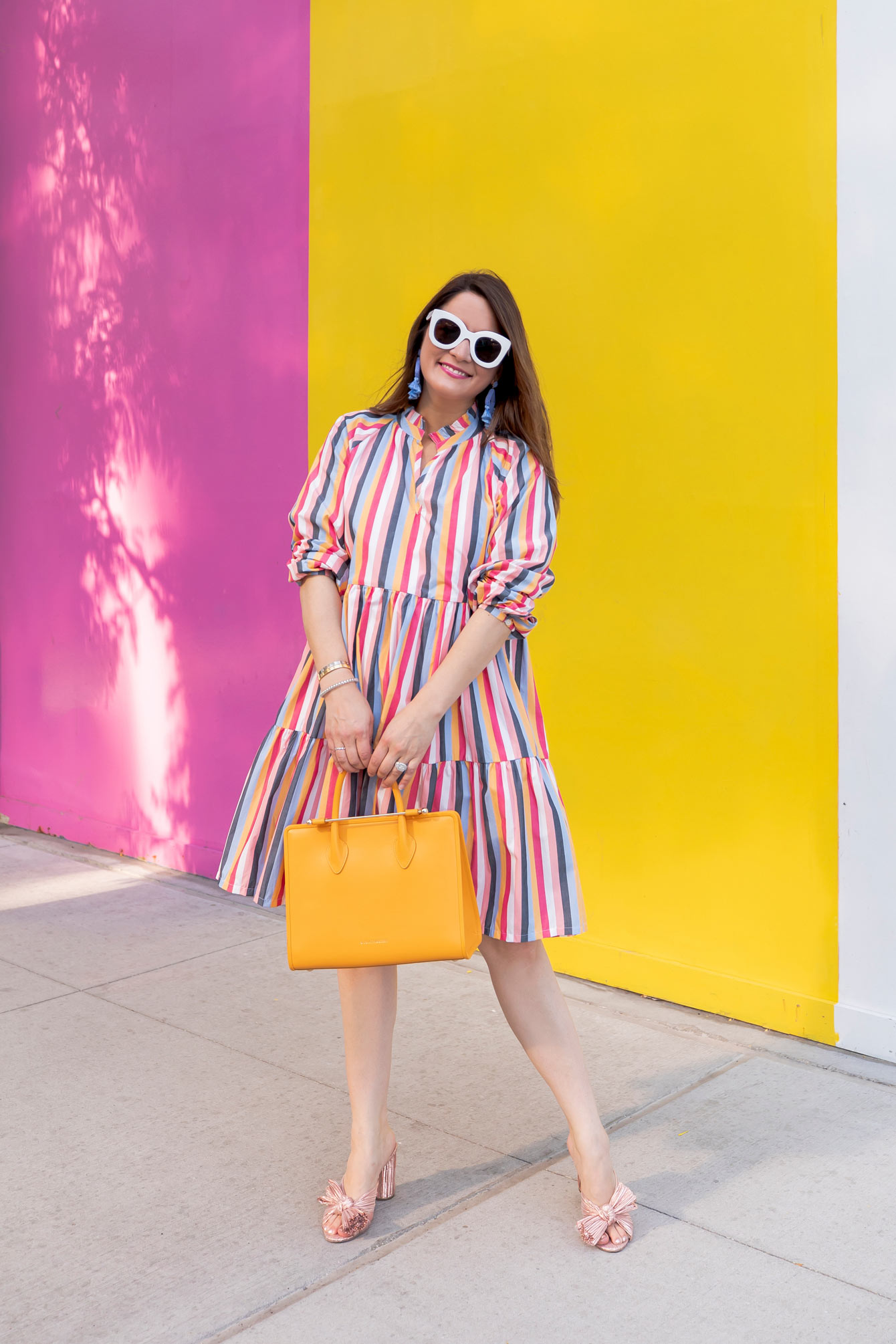 J. Crew Multicolor Tiered Popover Dress