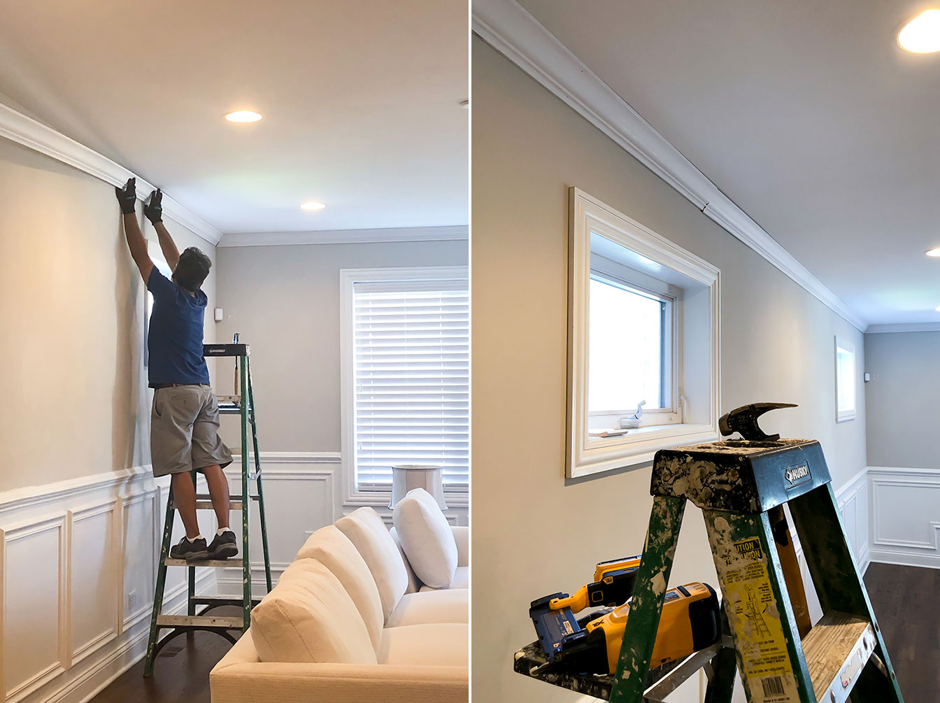 Jennifer Lake Family Room Crown Molding