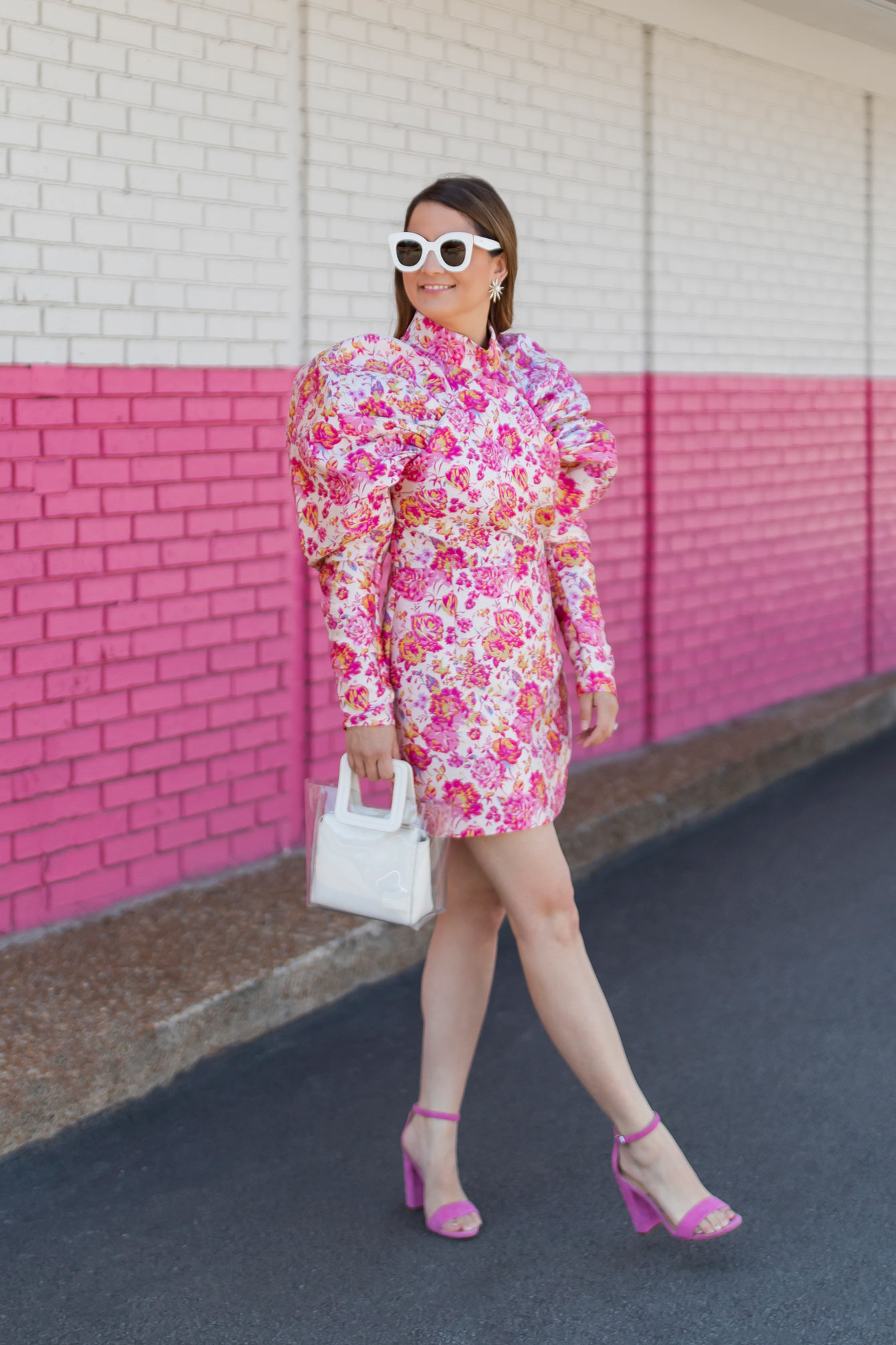 Jennifer Lake Pink Floral Dress