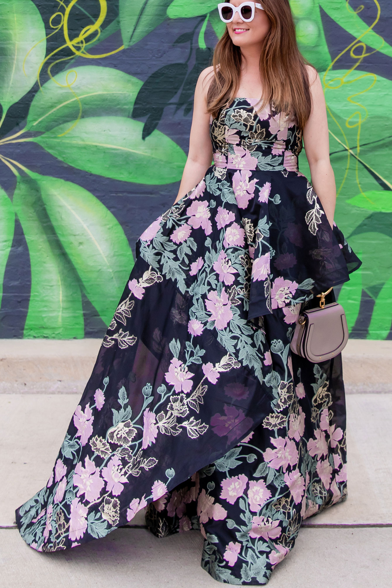 Mestiza Floral Brocade Gown