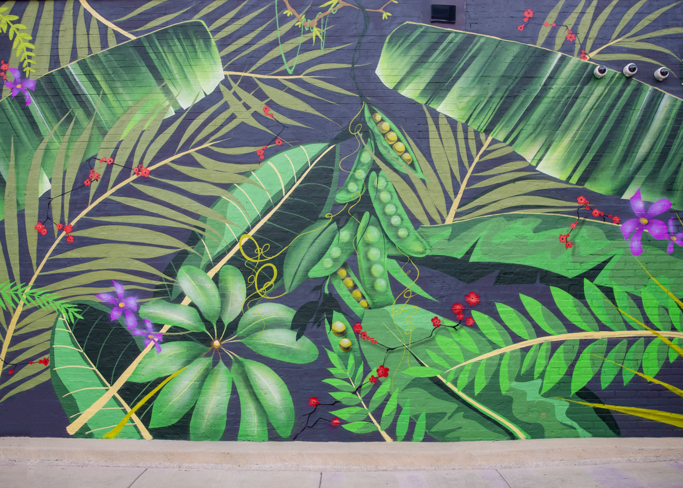 Tropical Leaf Mural Chicago