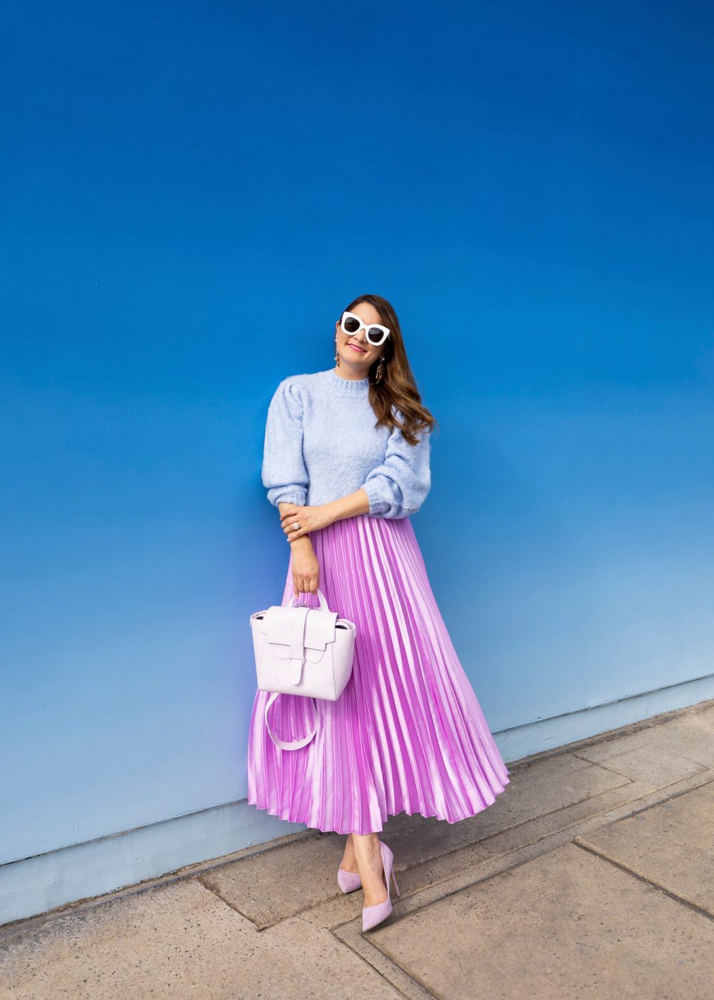 ASOS Purple Pleated Skirt