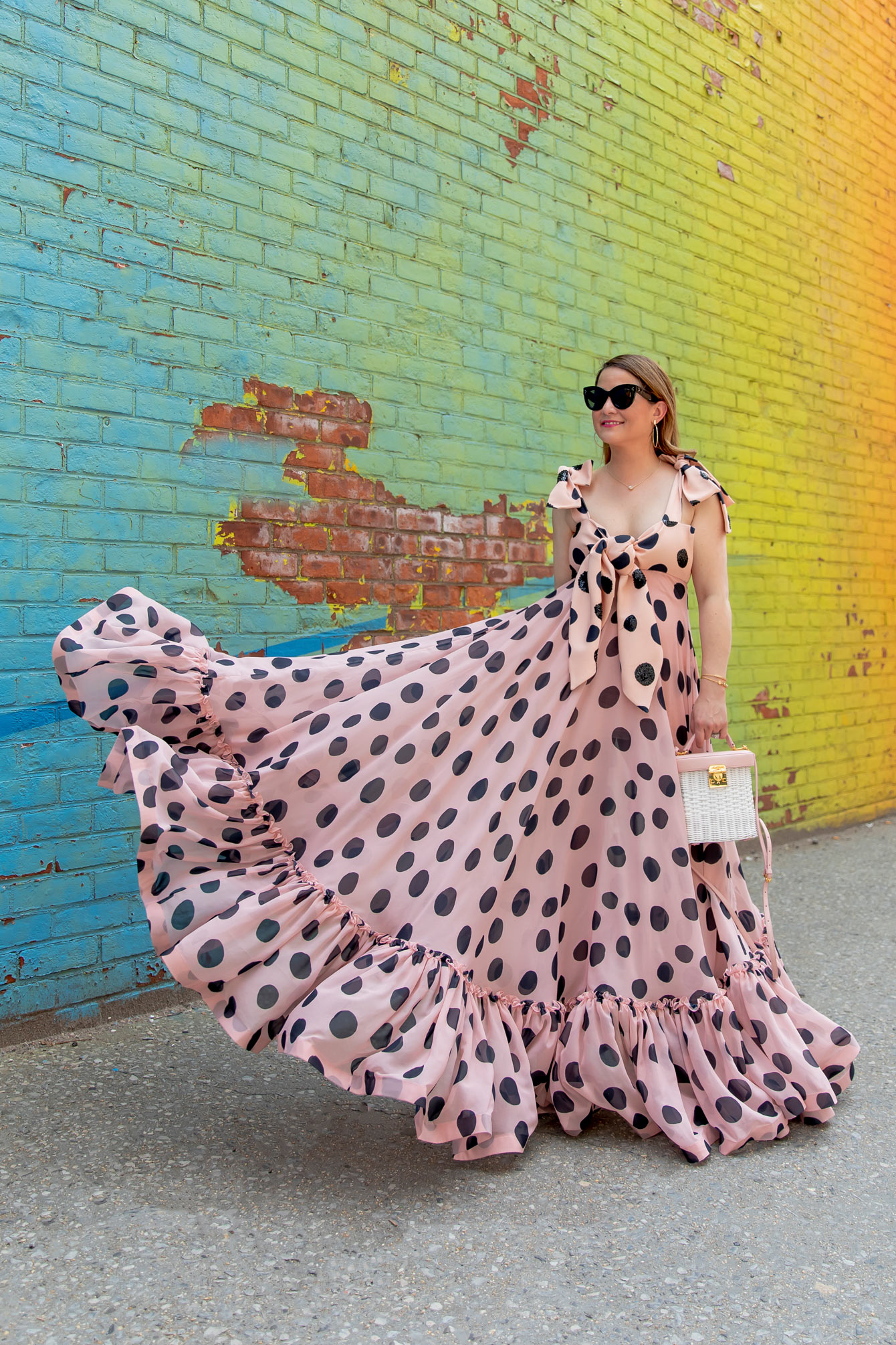 Leal Daccarett Polka Dot Gown