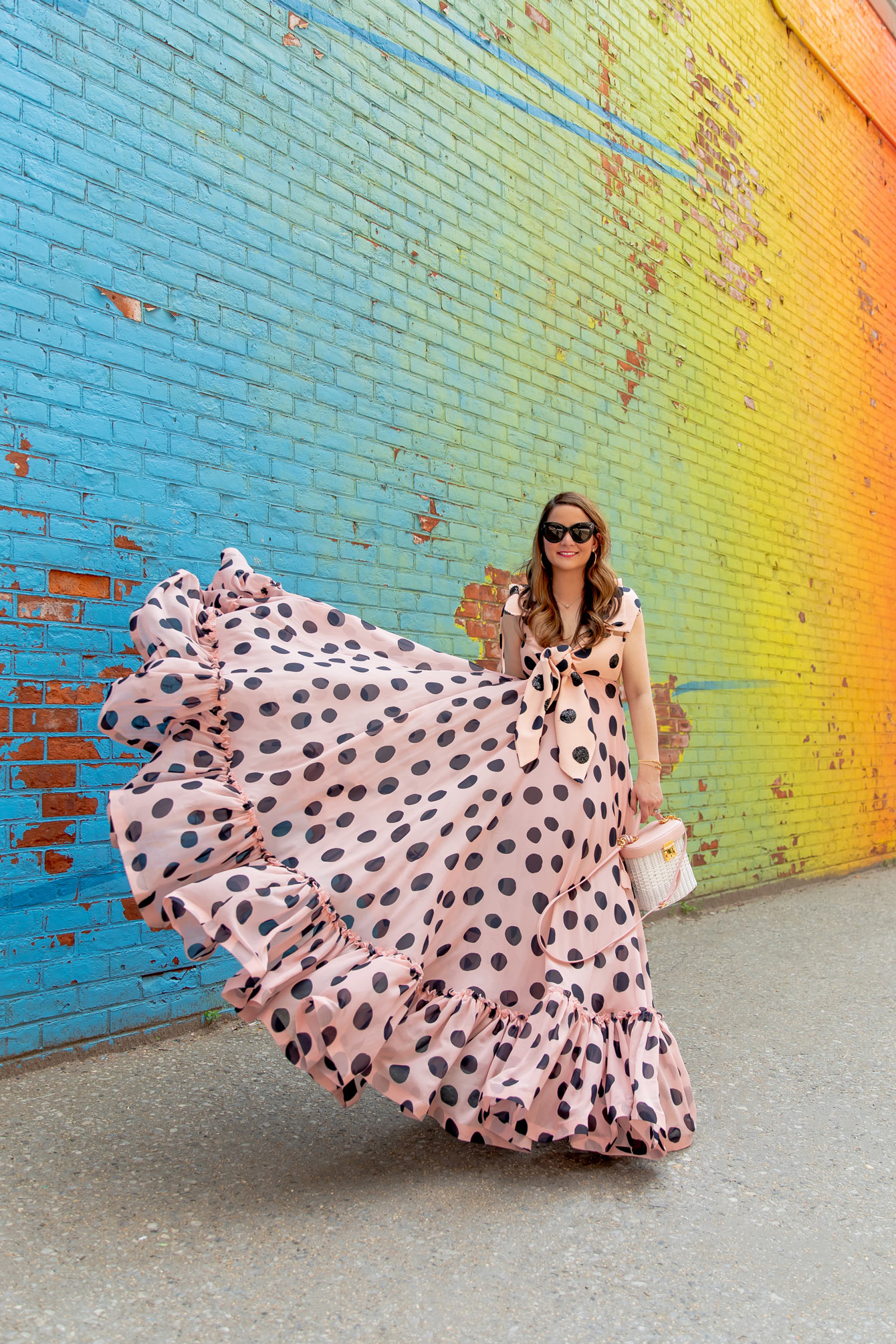 Leal Daccarret Flor Polka Dot Gown