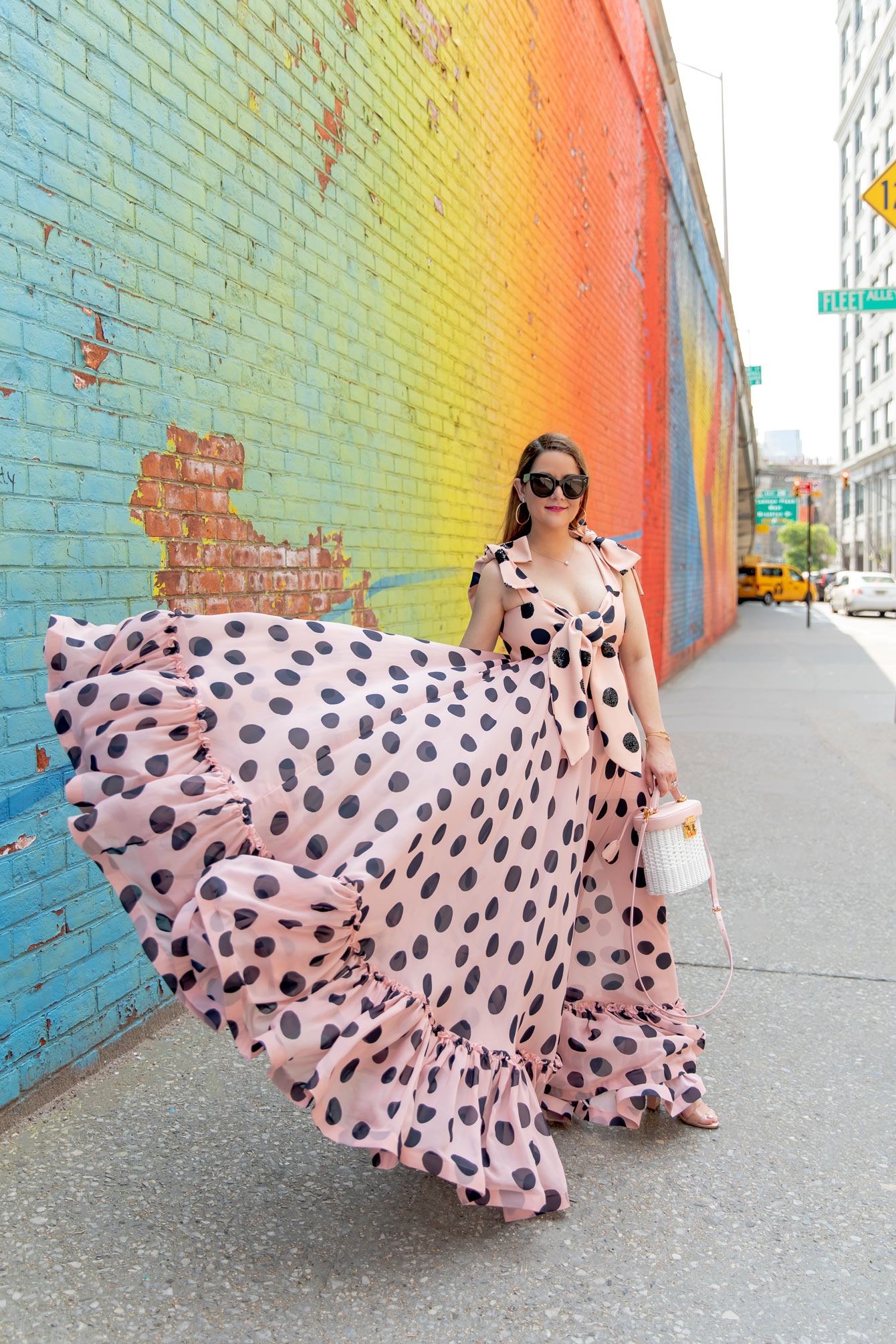 Leal Daccarret Pink Polka Dot Dress