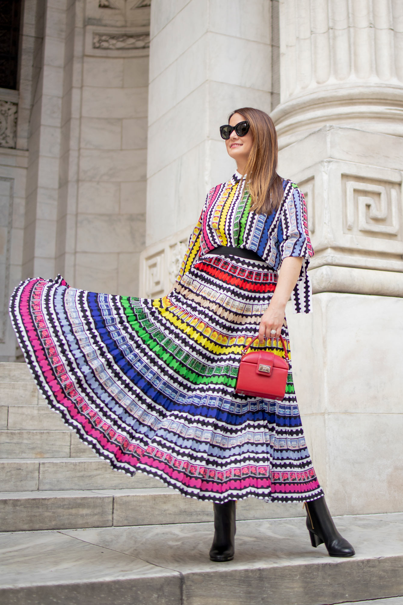 Mary Katrantzou Rainbow Stamp Skirt