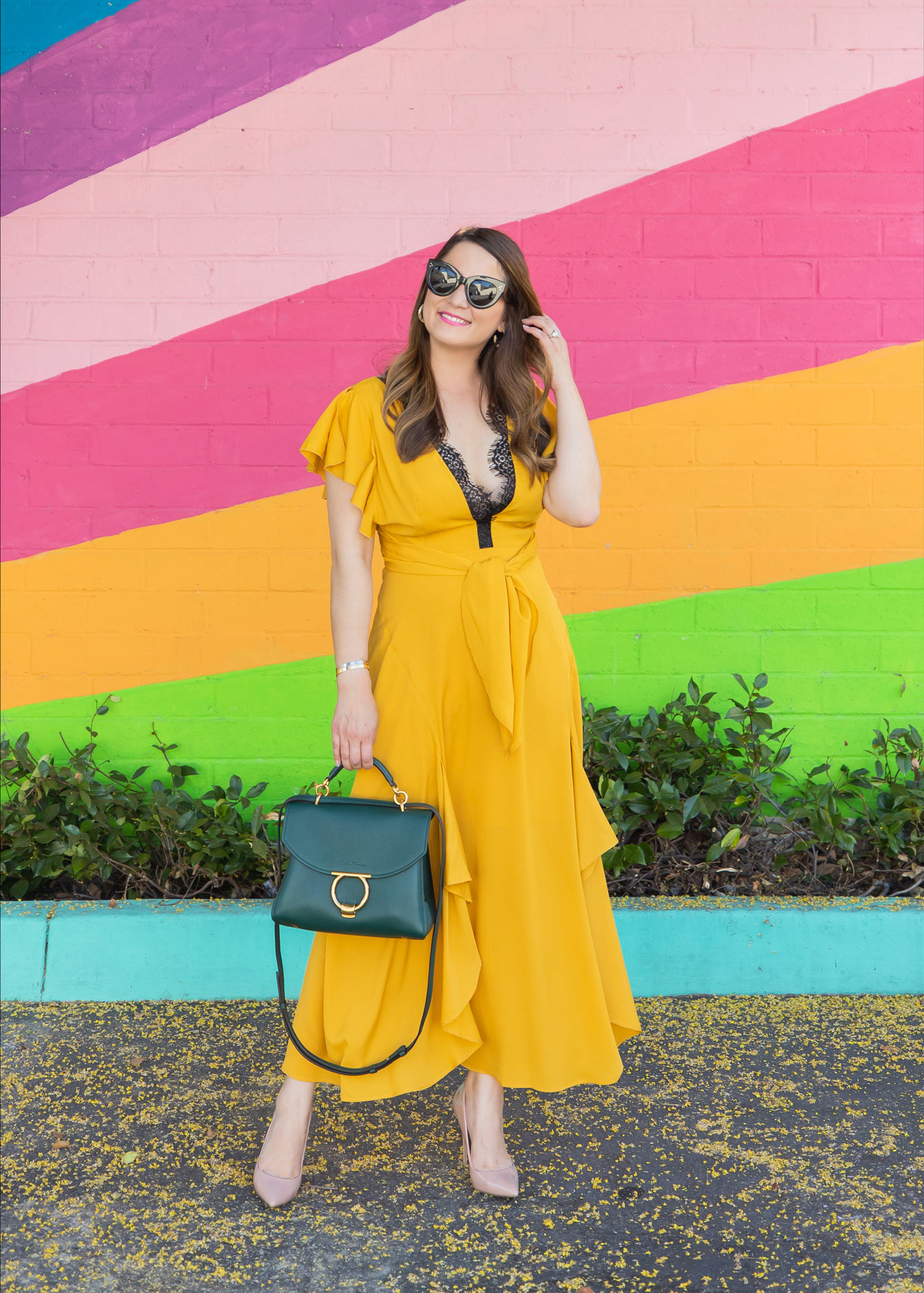 topshop yellow lace dress