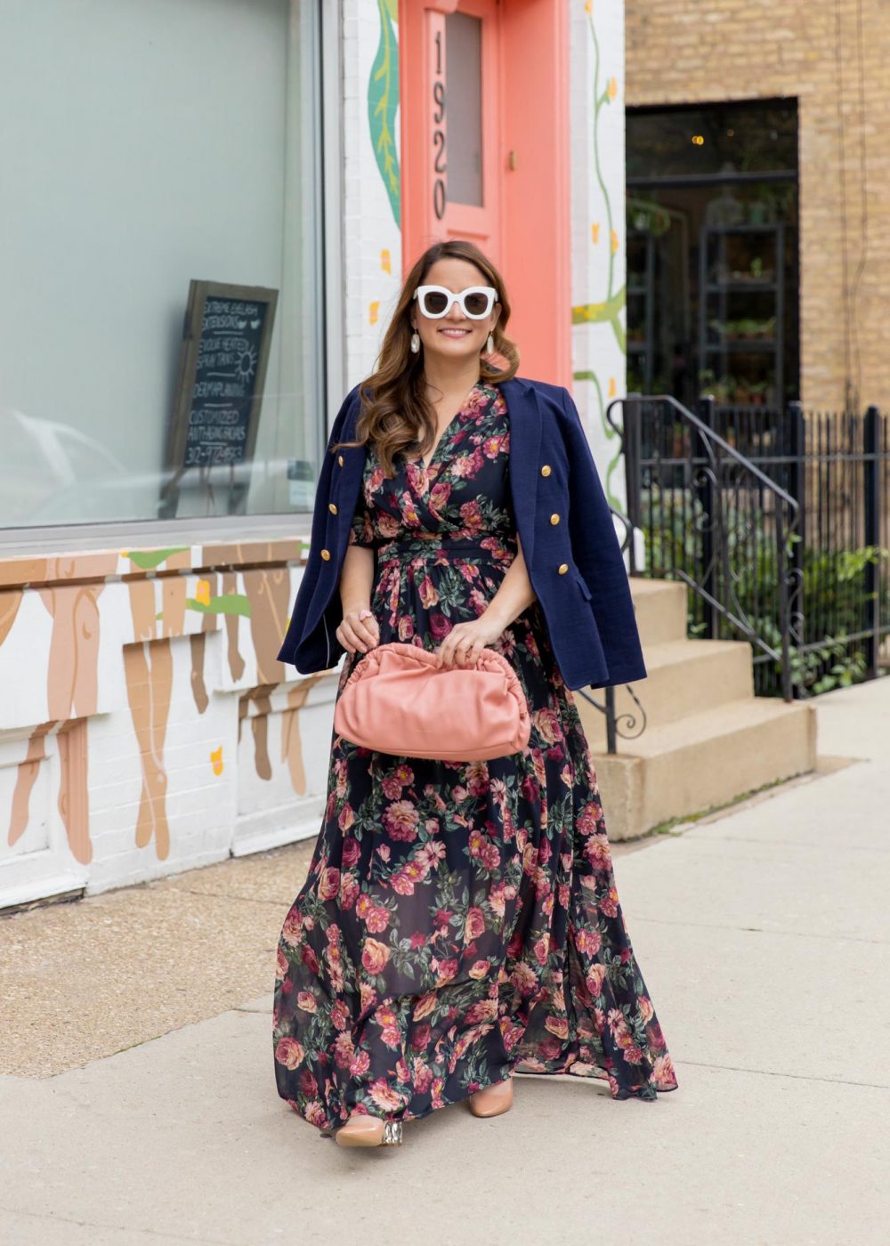 GMG Collection Floral Maxi Wrap Dress