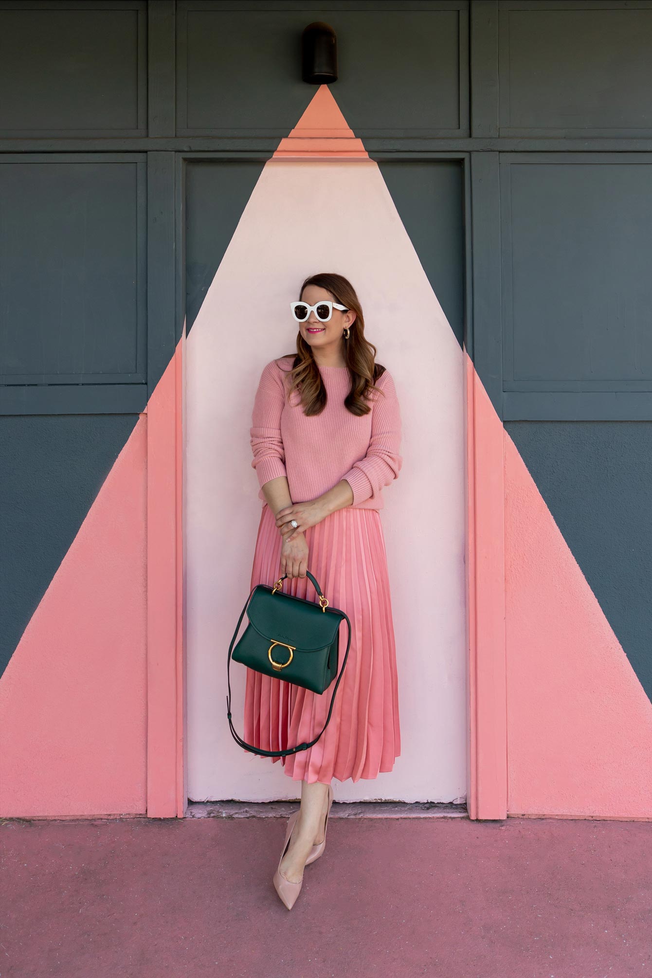 J. Crew Pink Pleated Skirt