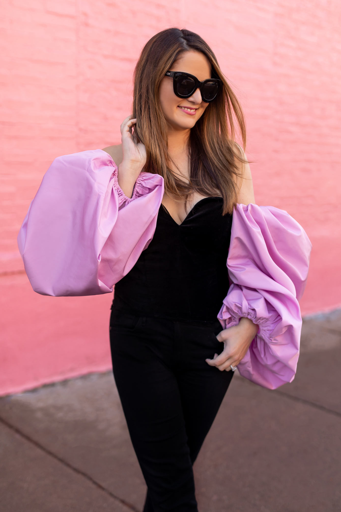 Zara Pink Puffy Sleeve Top