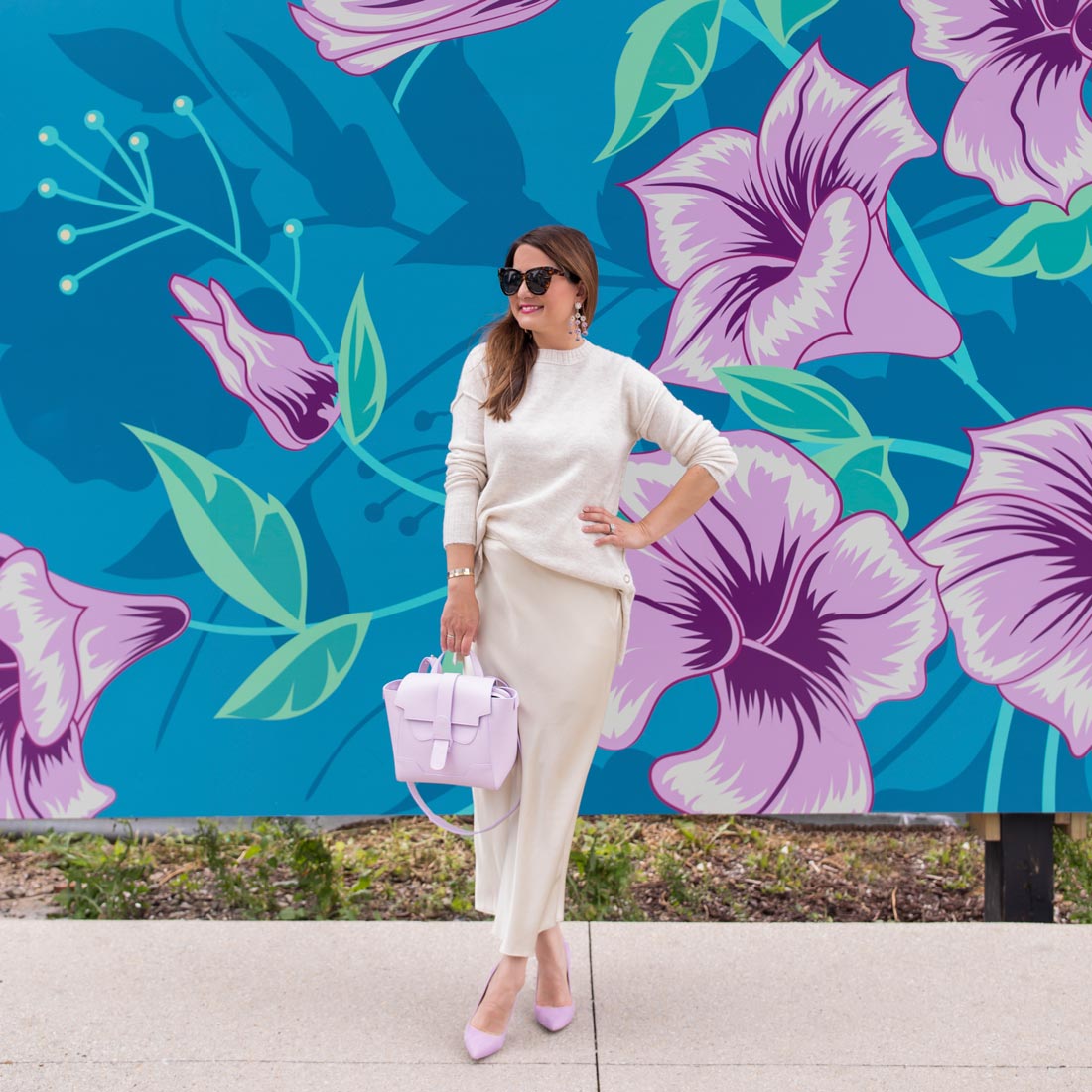 1000M Floral Mural Michigan Ave Chicago