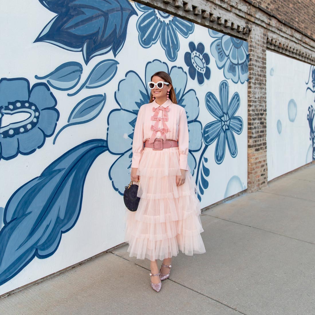 Blue Floral Mural Amuse 126 Chicago