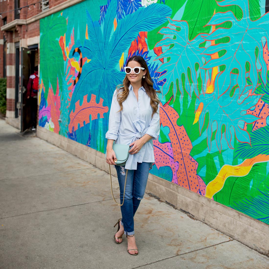 Colorful Leaf Mural Wicker Park